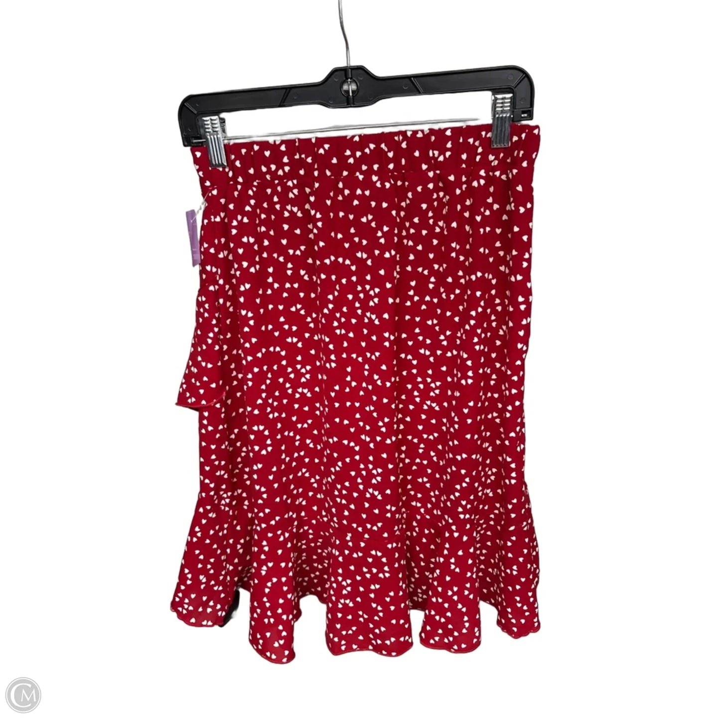 Skirt Midi By Clothes Mentor In Red & White, Size: M