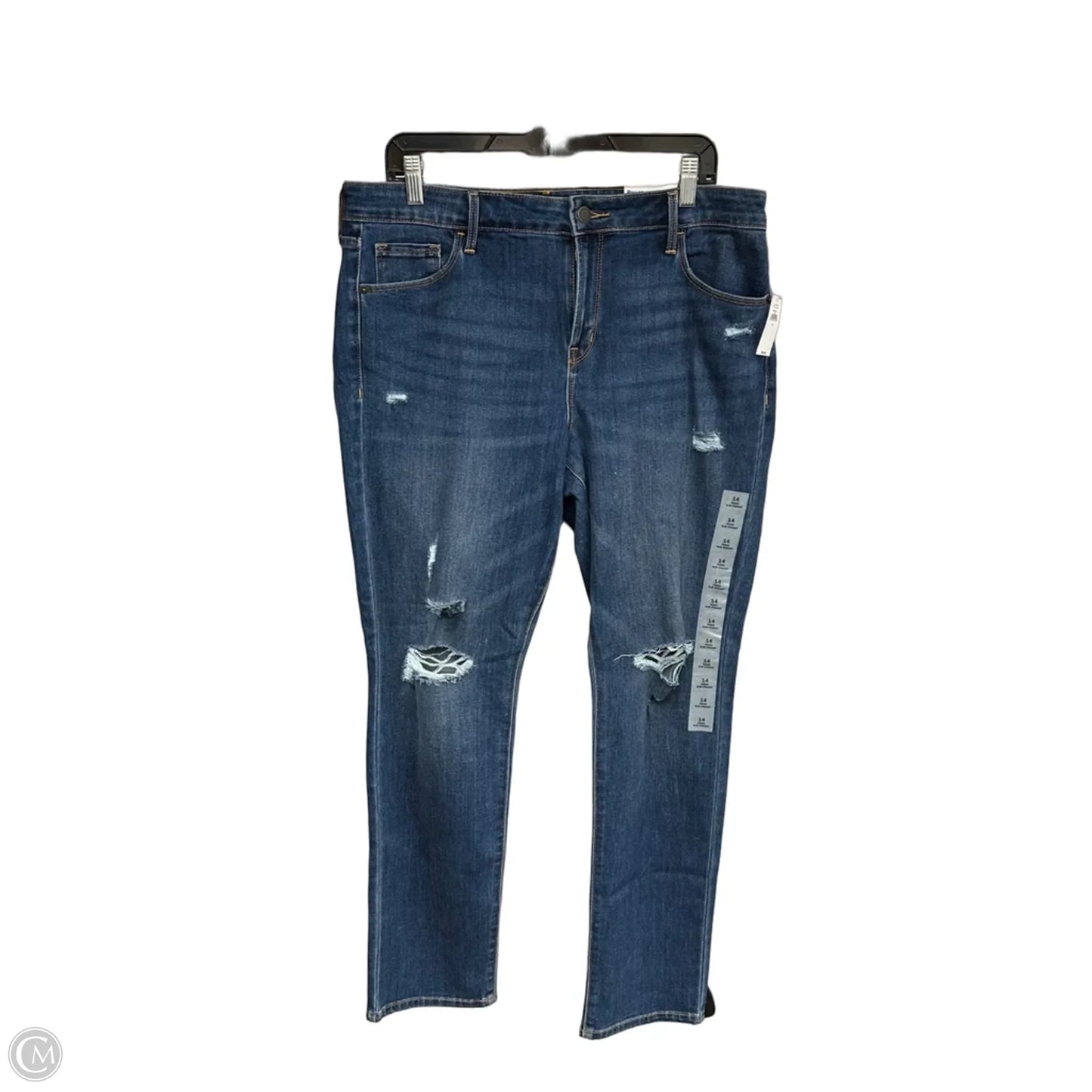 Jeans Straight By Old Navy In Blue Denim, Size: 14