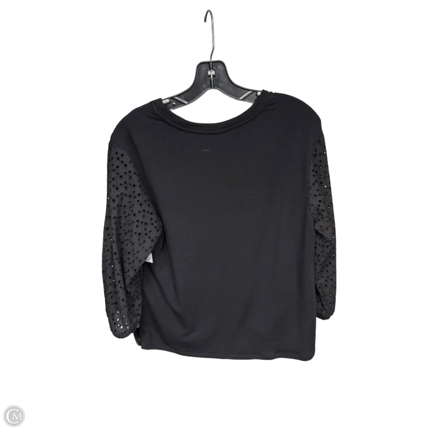 Top 3/4 Sleeve By Allison Joy In Black, Size: M