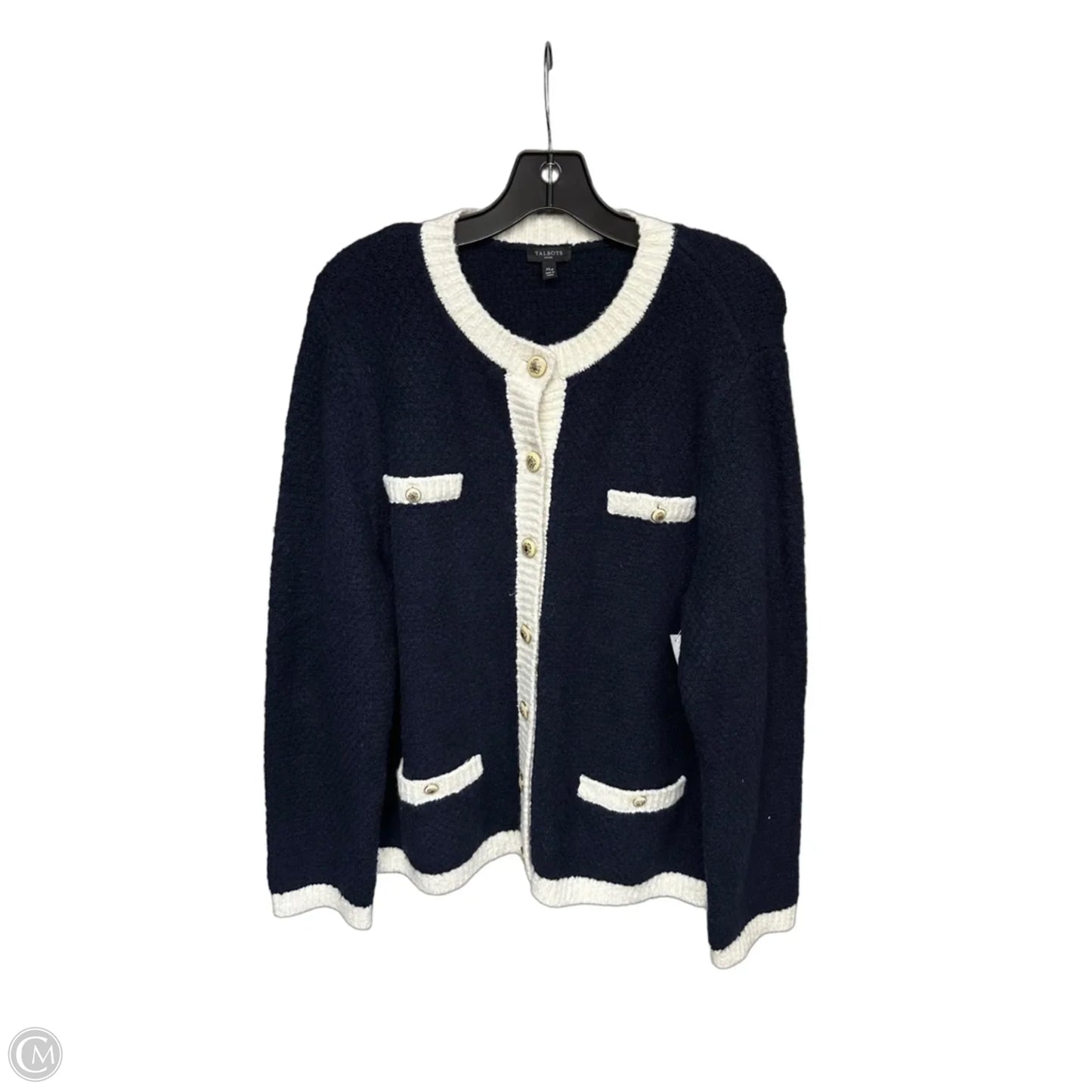 Cardigan By Talbots In Navy, Size: Xl