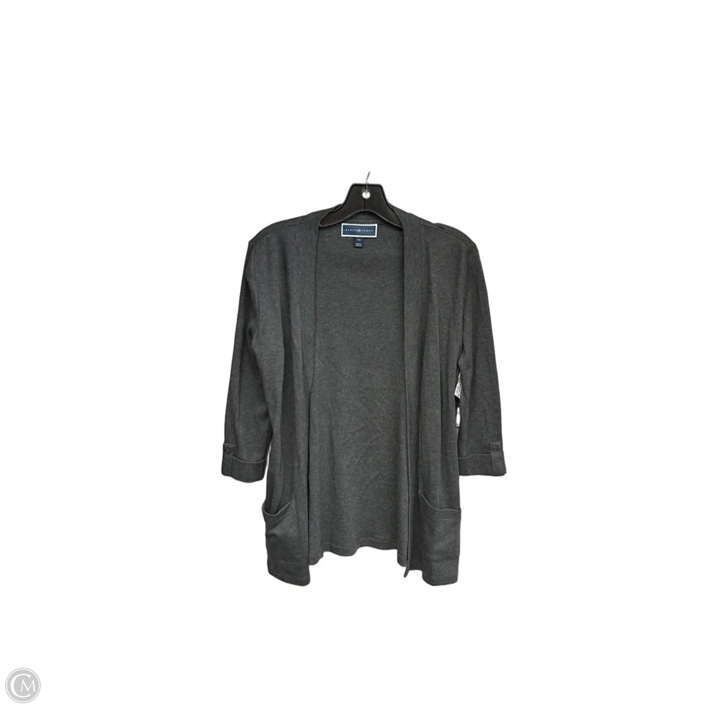 Cardigan By Karen Scott In Grey, Size: Sp