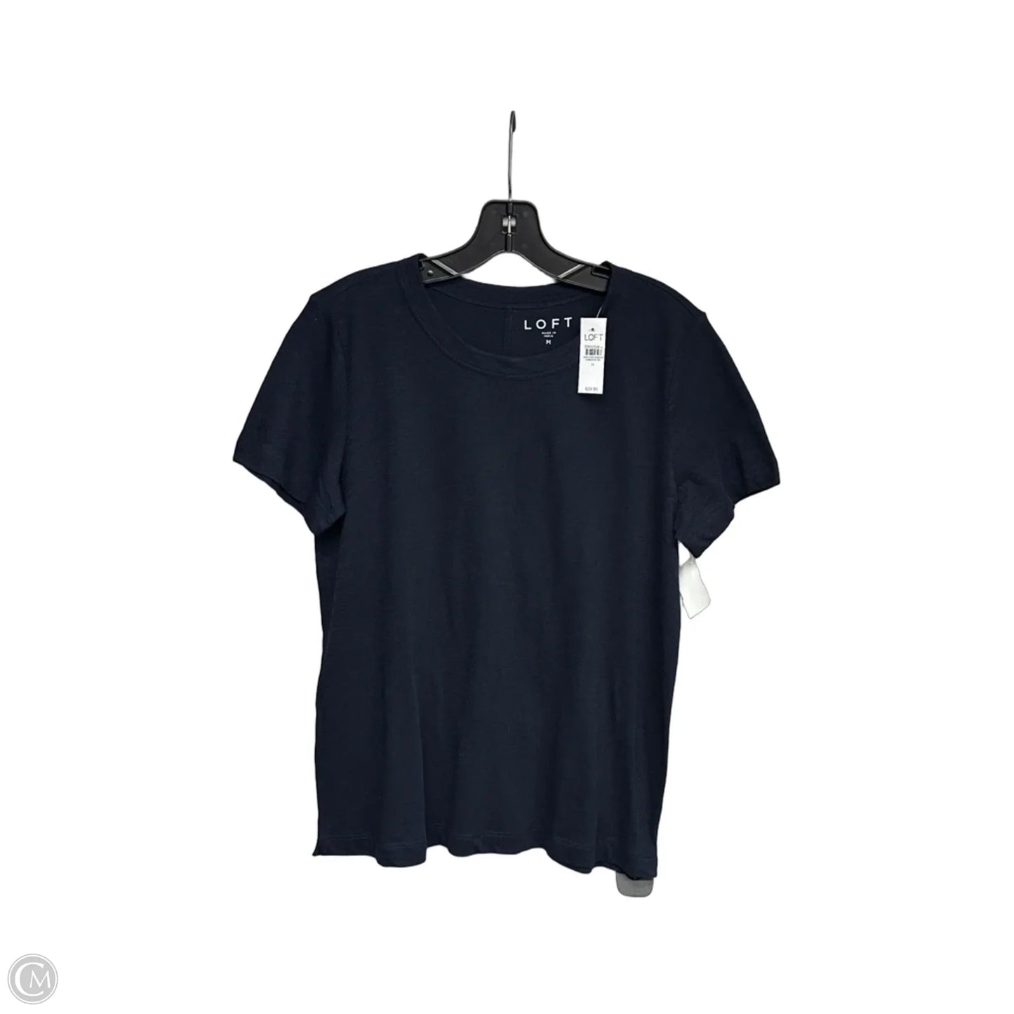 Top Short Sleeve Basic By Loft In Navy, Size: M