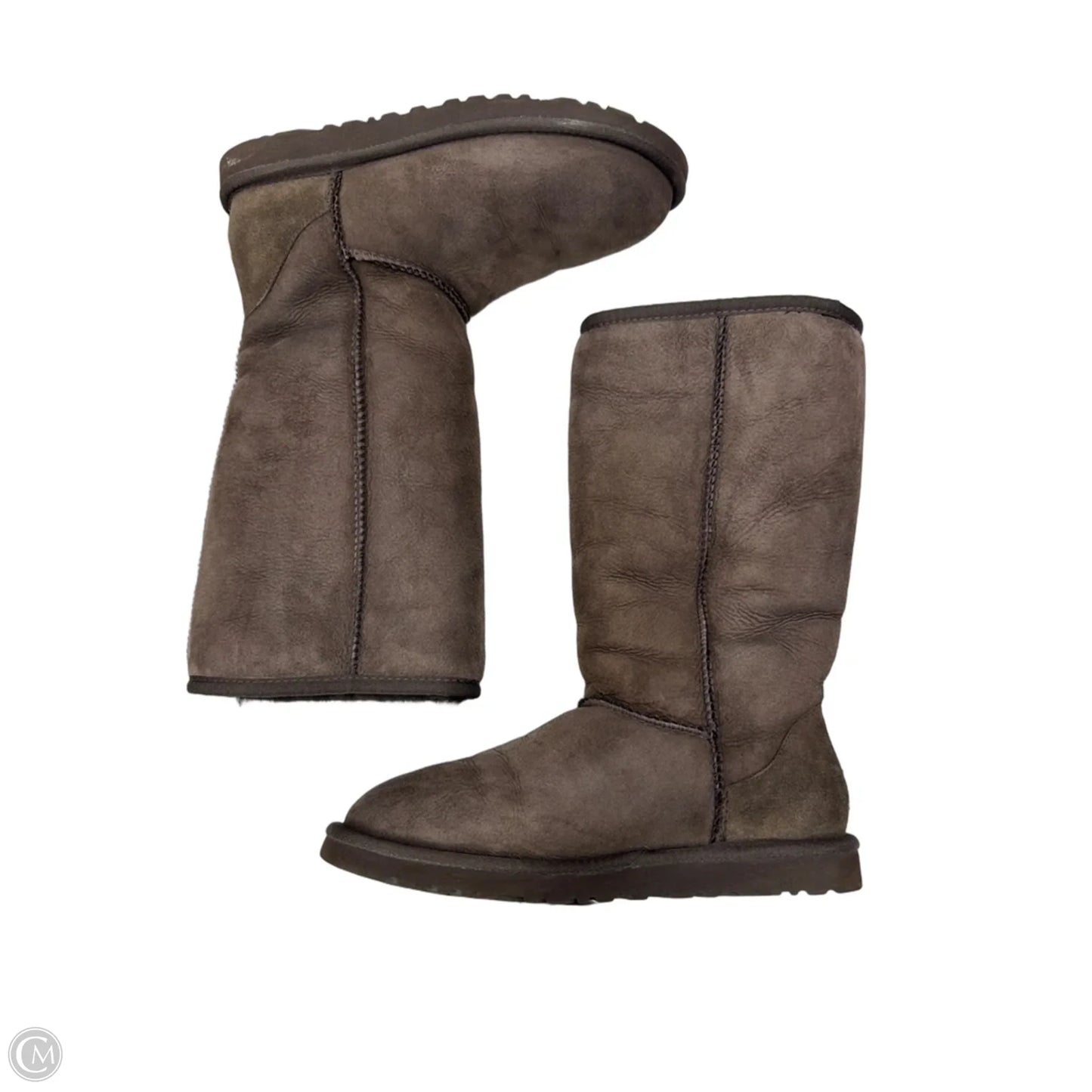 Boots Designer By Ugg In Brown, Size: 6