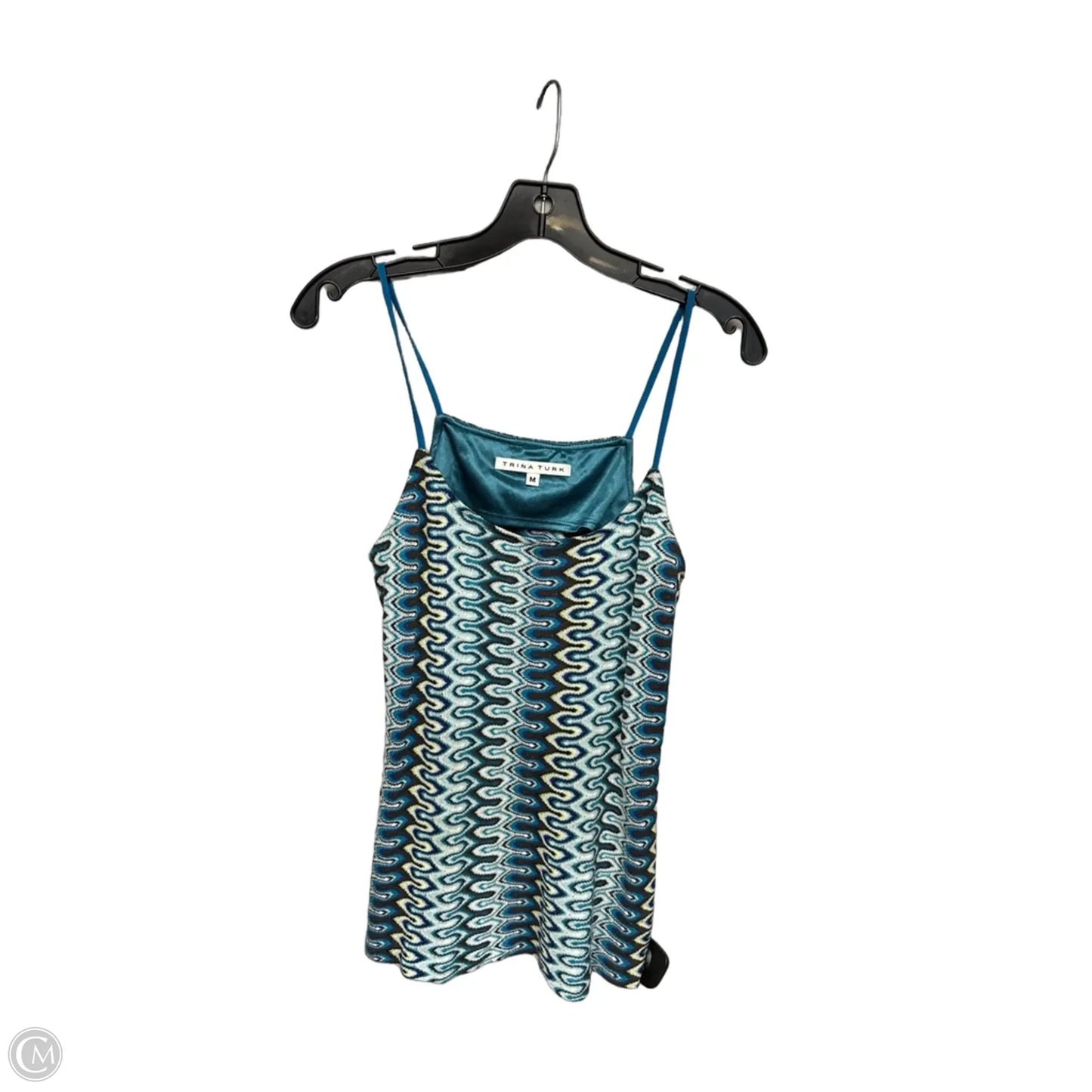 Top Sleeveless Designer By Trina Turk In Teal, Size: M