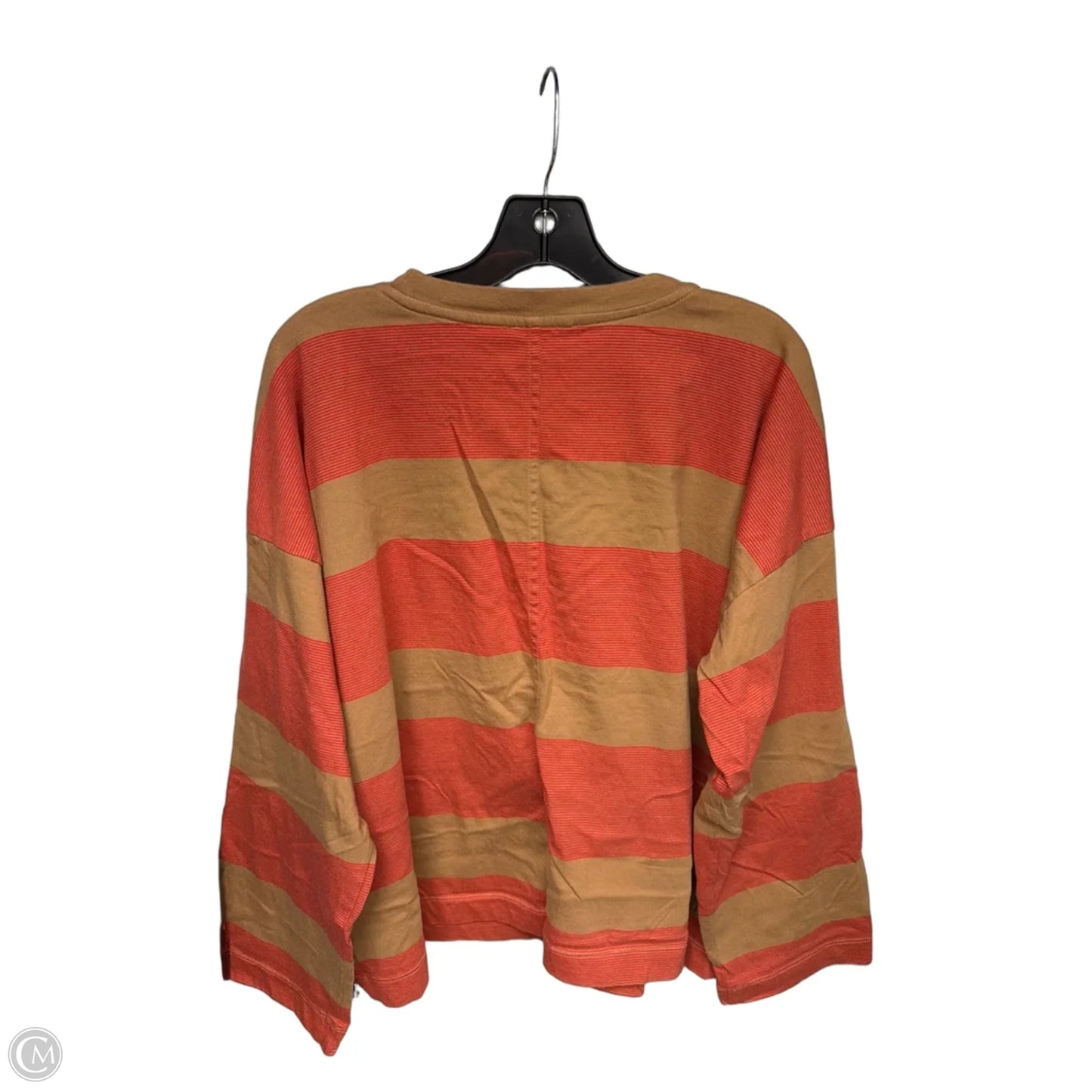 Top Long Sleeve By Madewell In Brown & Red, Size: L
