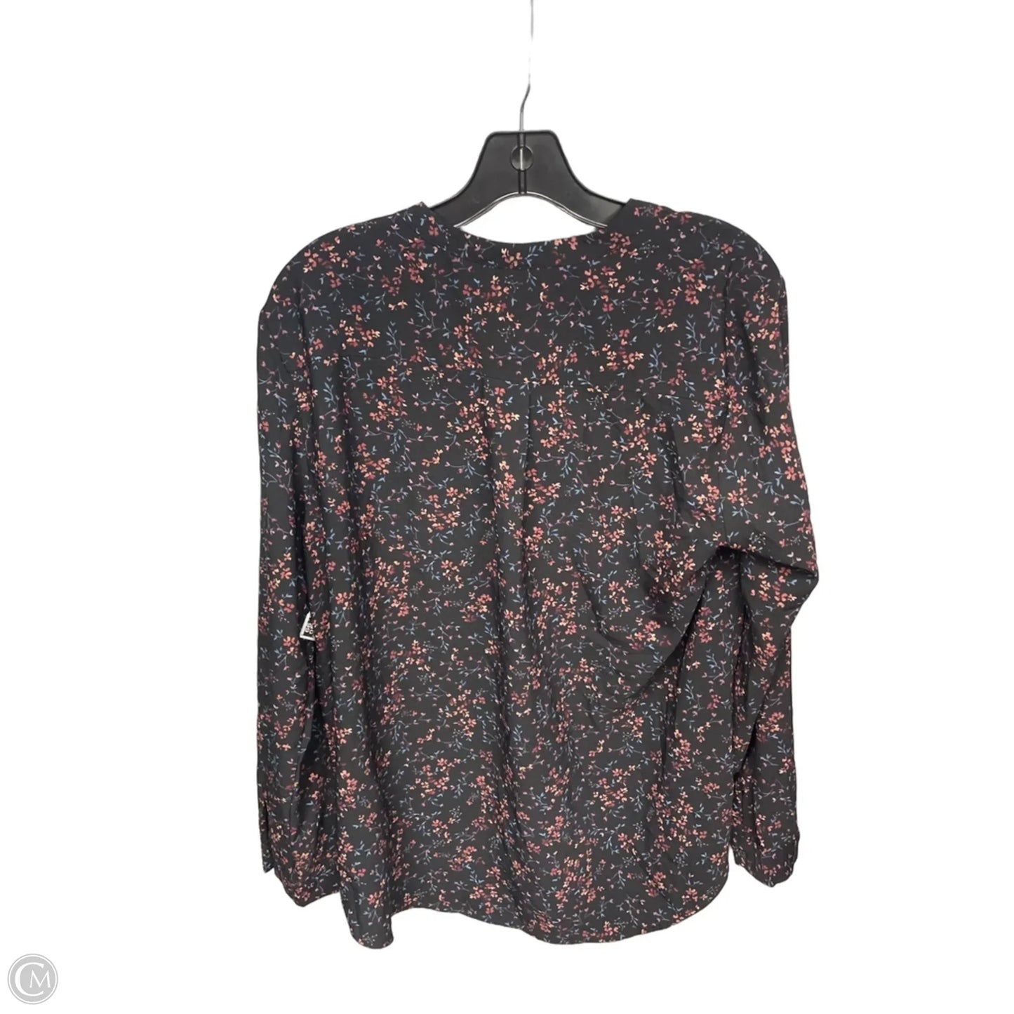 Top Long Sleeve By Hilary Radley In Floral Print, Size: L