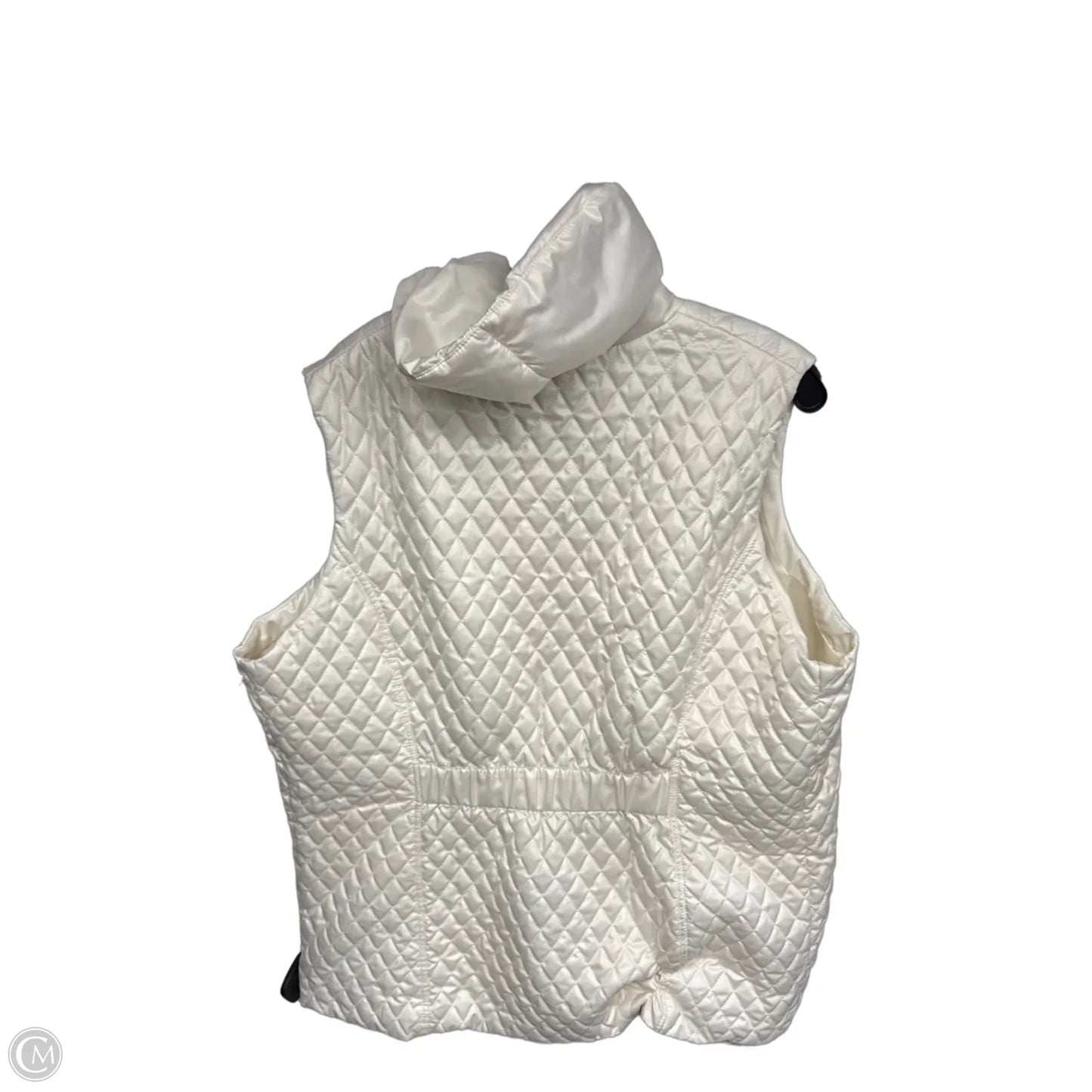 Vest Puffer & Quilted By Laura Ashley In Cream, Size: 2x