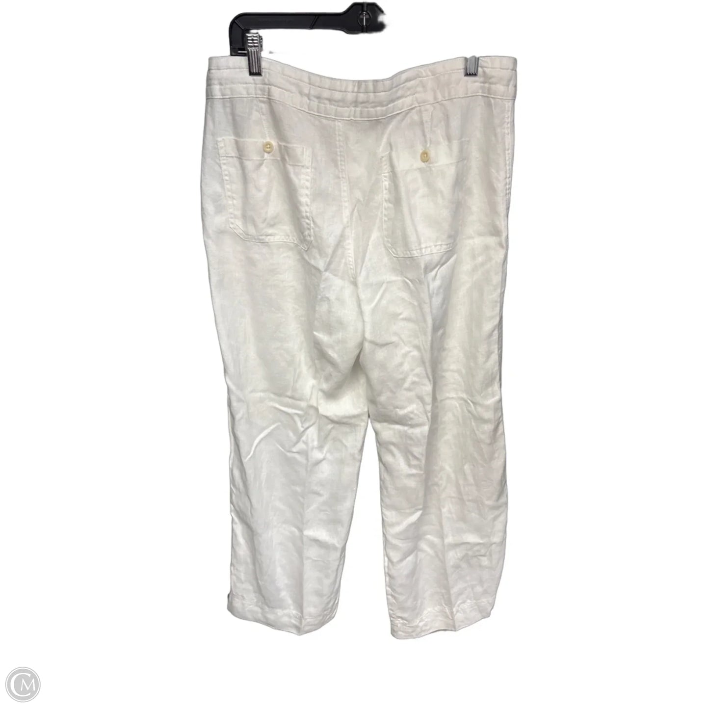 Pants Linen By Lauren By Ralph Lauren In White, Size: 10