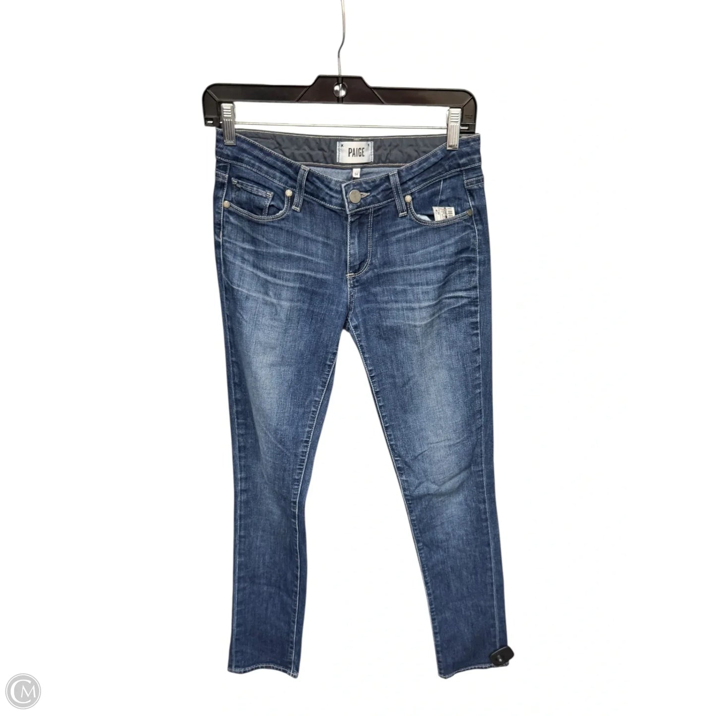 Jeans Skinny By Paige In Blue Denim, Size: 24