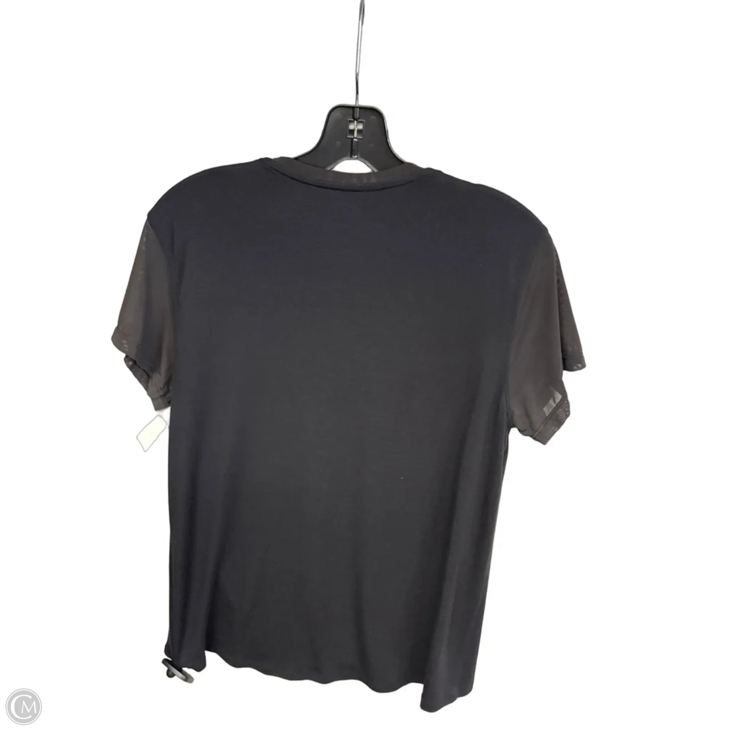 Athletic Top Short Sleeve By Athleta In Black, Size: L