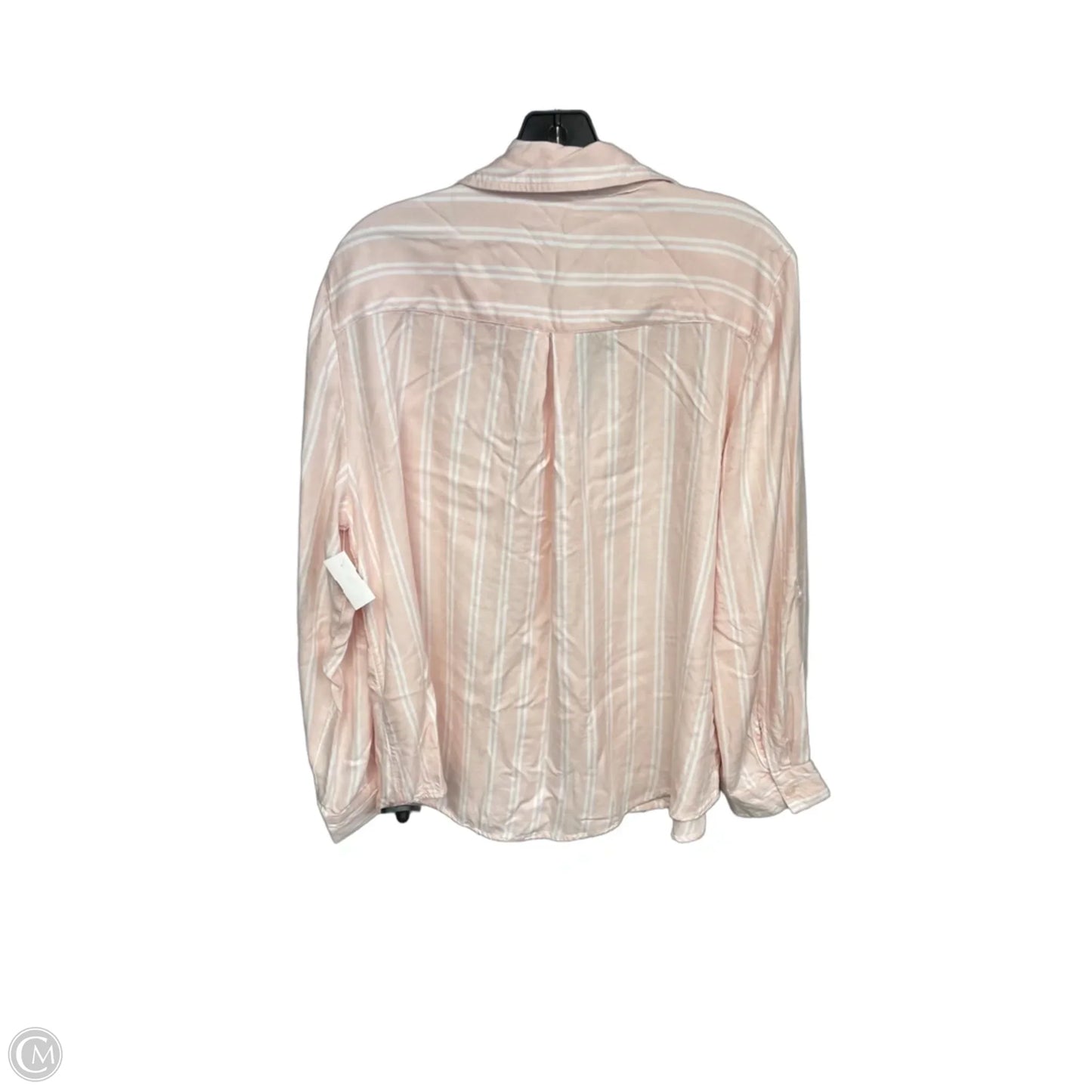 Top Long Sleeve By Style And Co Collection Women In Pink & White, Size: Xl