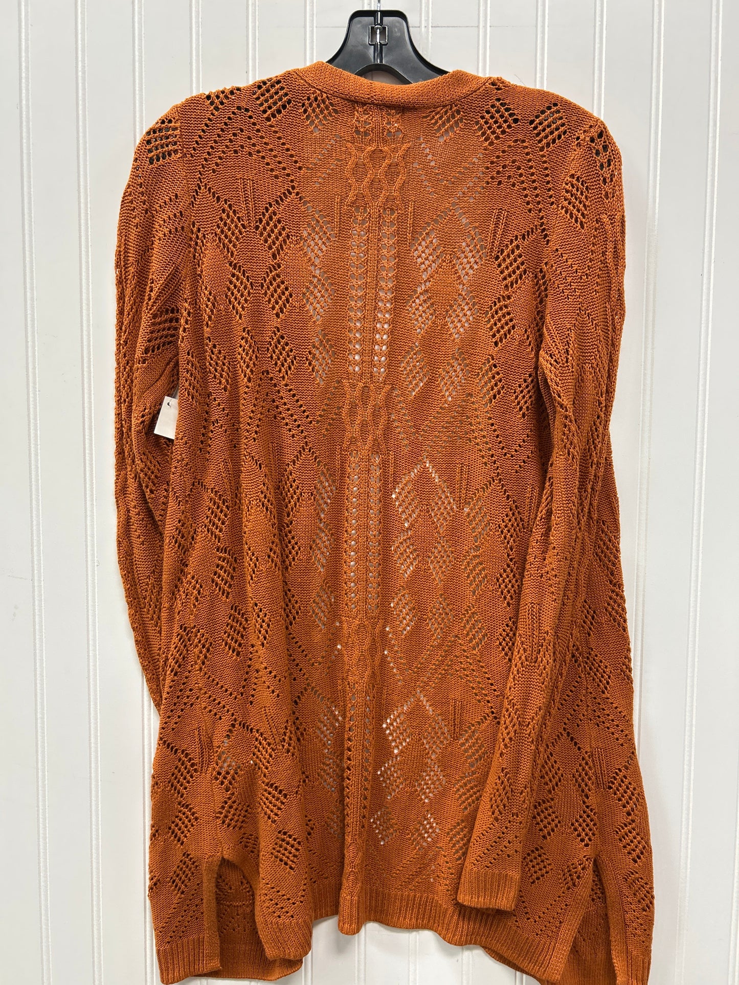 Sweater Cardigan By Market & Spruce In Orange, Size:M
