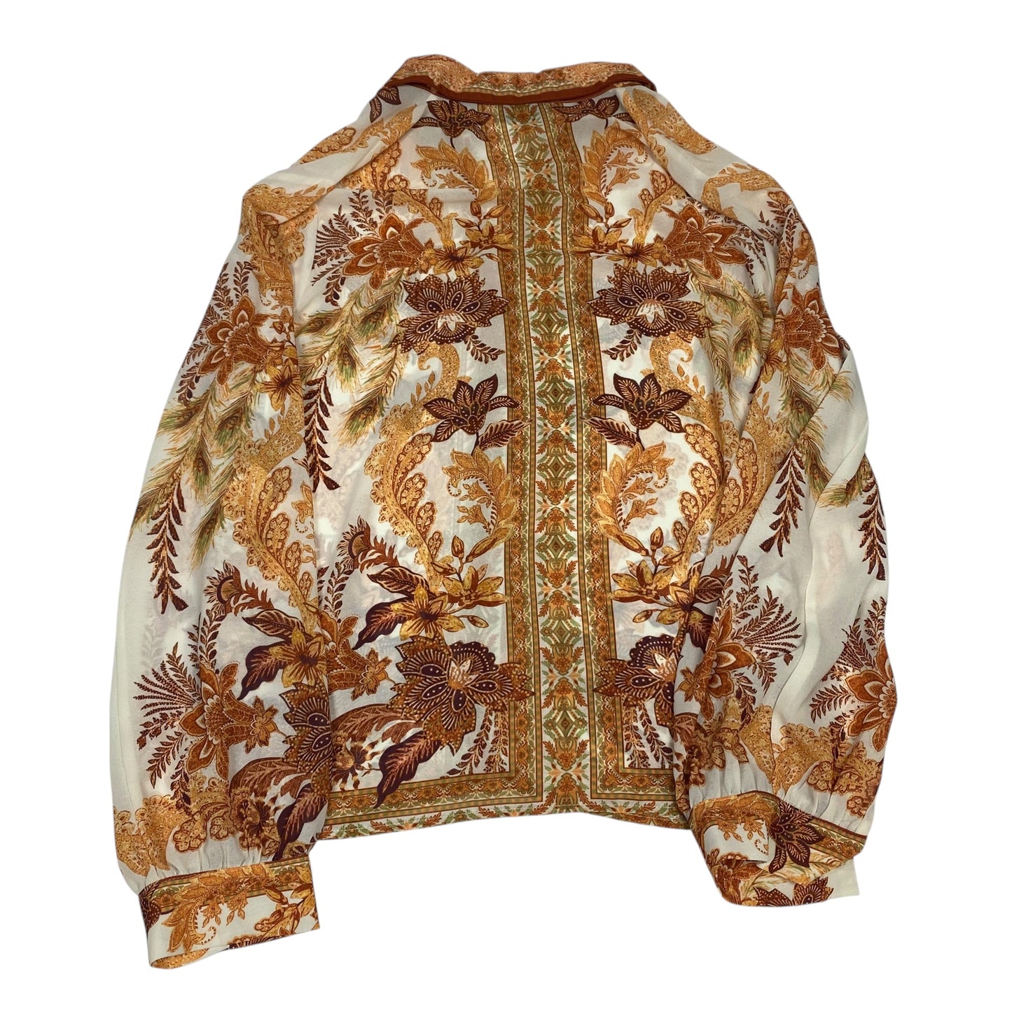 TOP LS by VICI in CREAM & ORANGE, Size:L