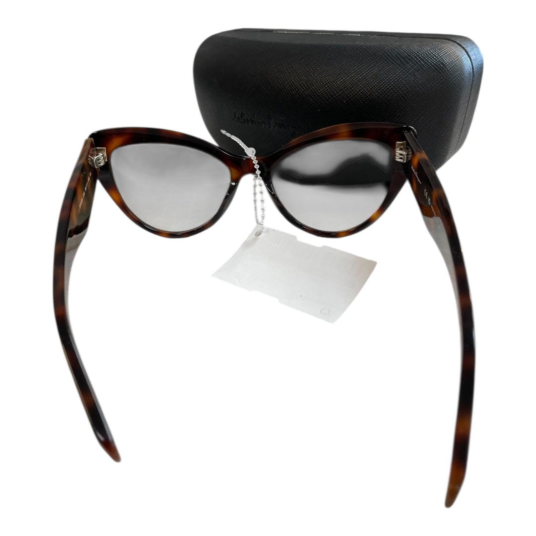 Sunglasses Luxury Designer By Ferragamo In Brown