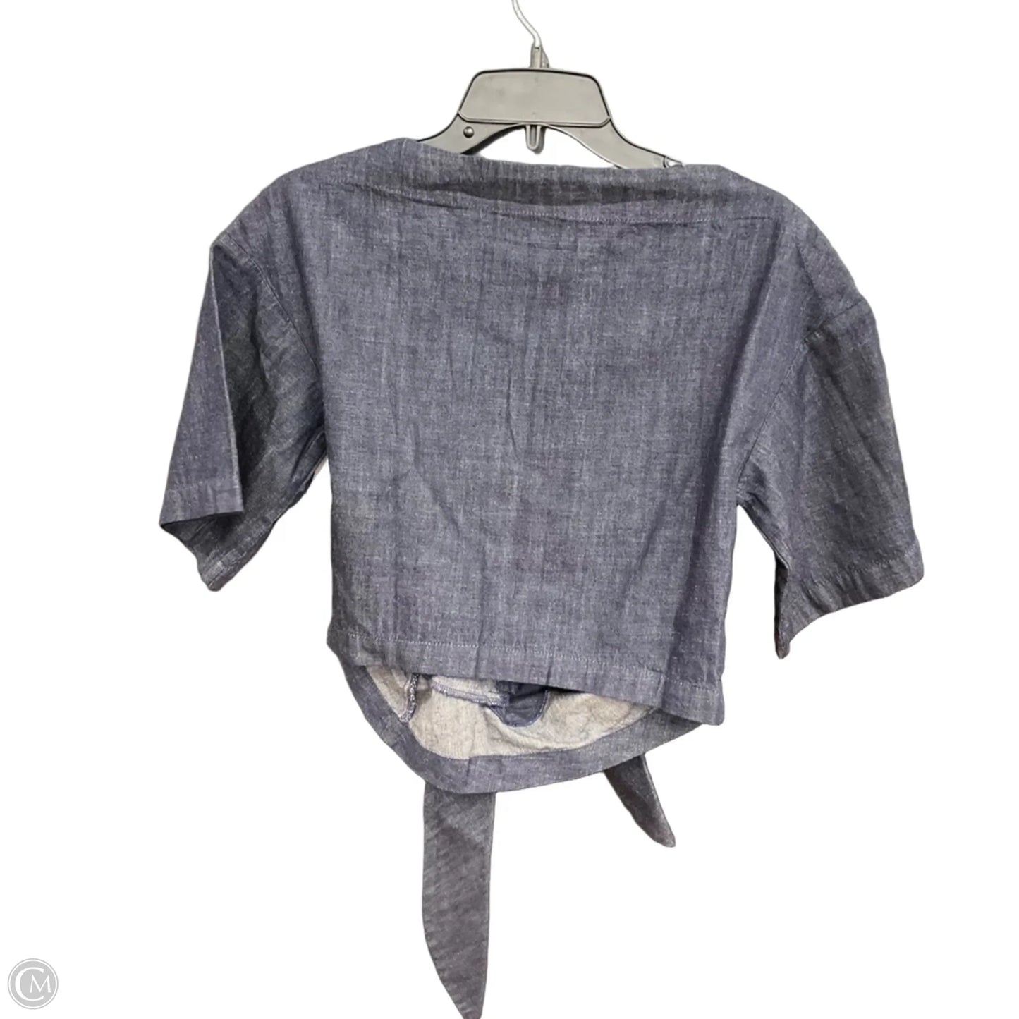 Top Short Sleeve By Banana Republic In Blue Denim, Size: Xxs