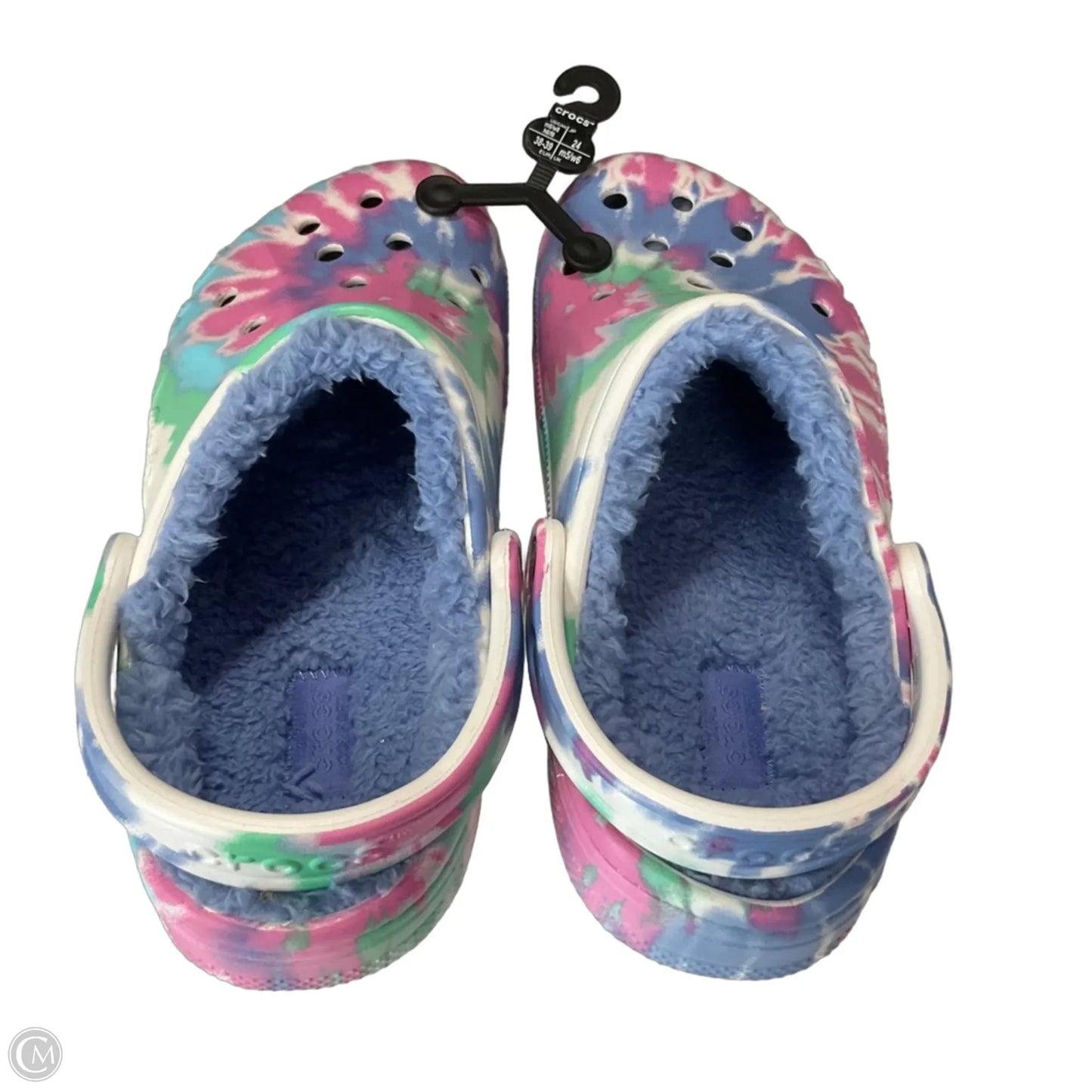 Shoes Flats By Crocs In Tie Dye Print, Size: 8