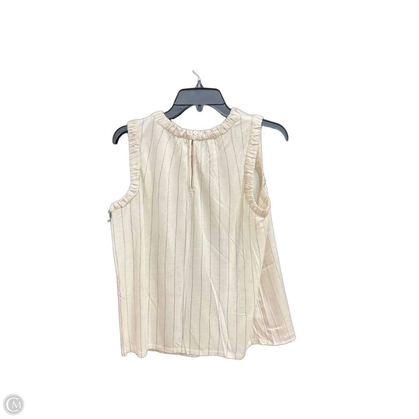 Top Sleeveless By Loft In Cream, Size: M