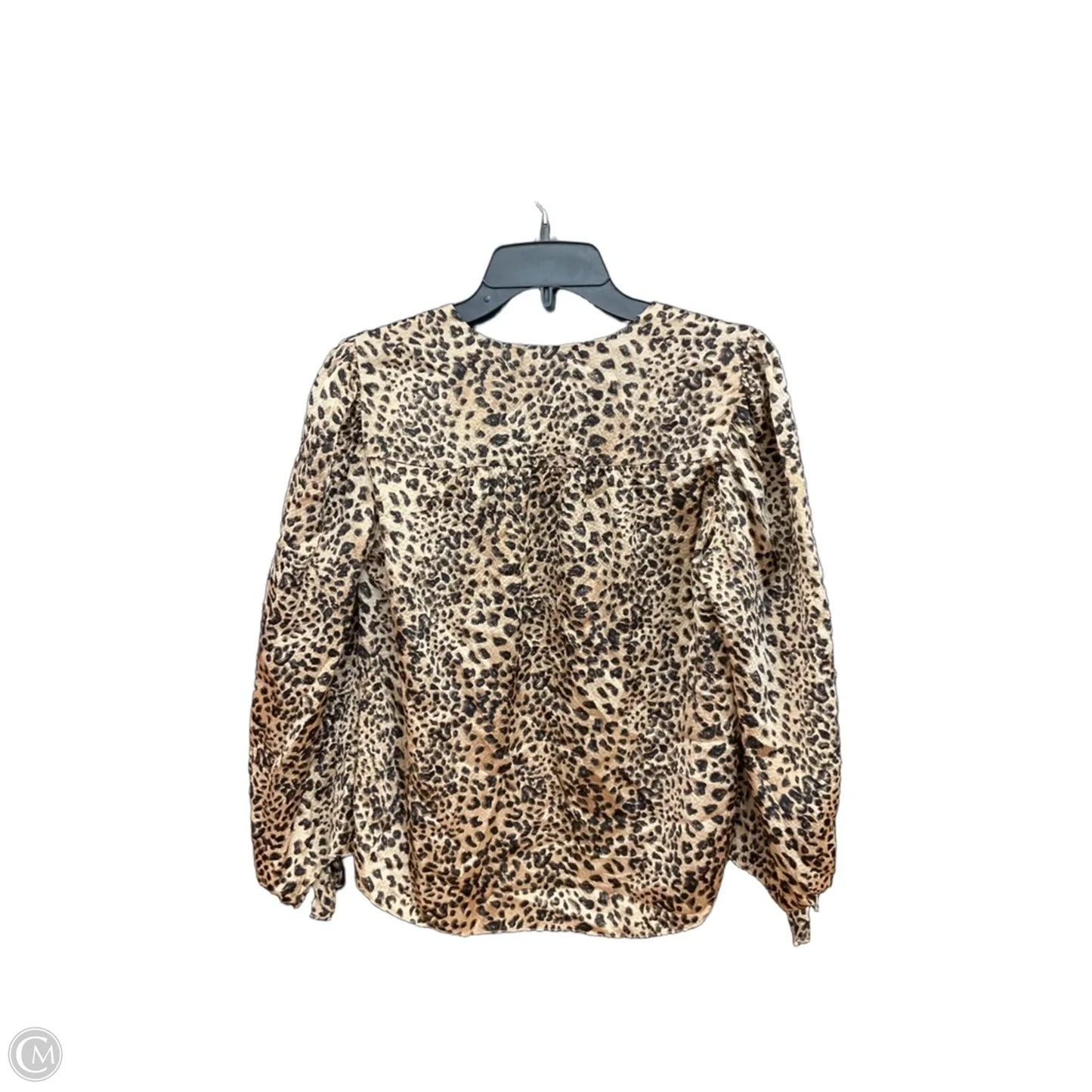 Top Long Sleeve By Rebecca Taylor In Animal Print, Size: S