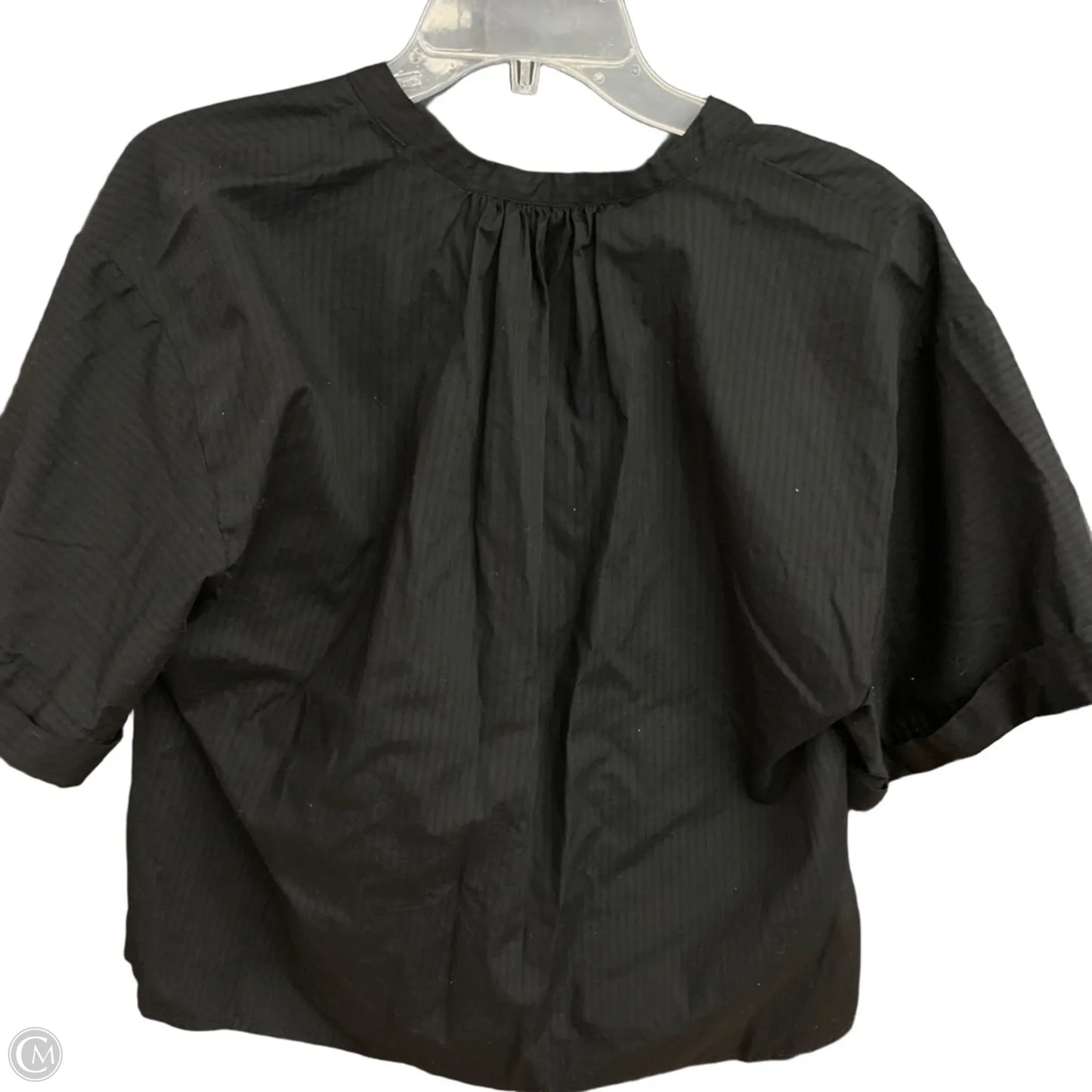 Blouse Short Sleeve By Banana Republic In Black, Size: S
