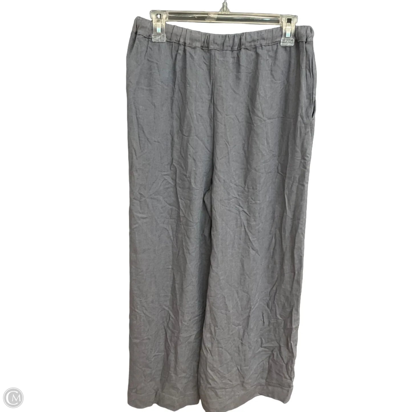 Pants Linen By Modern Works In Grey, Size: 12
