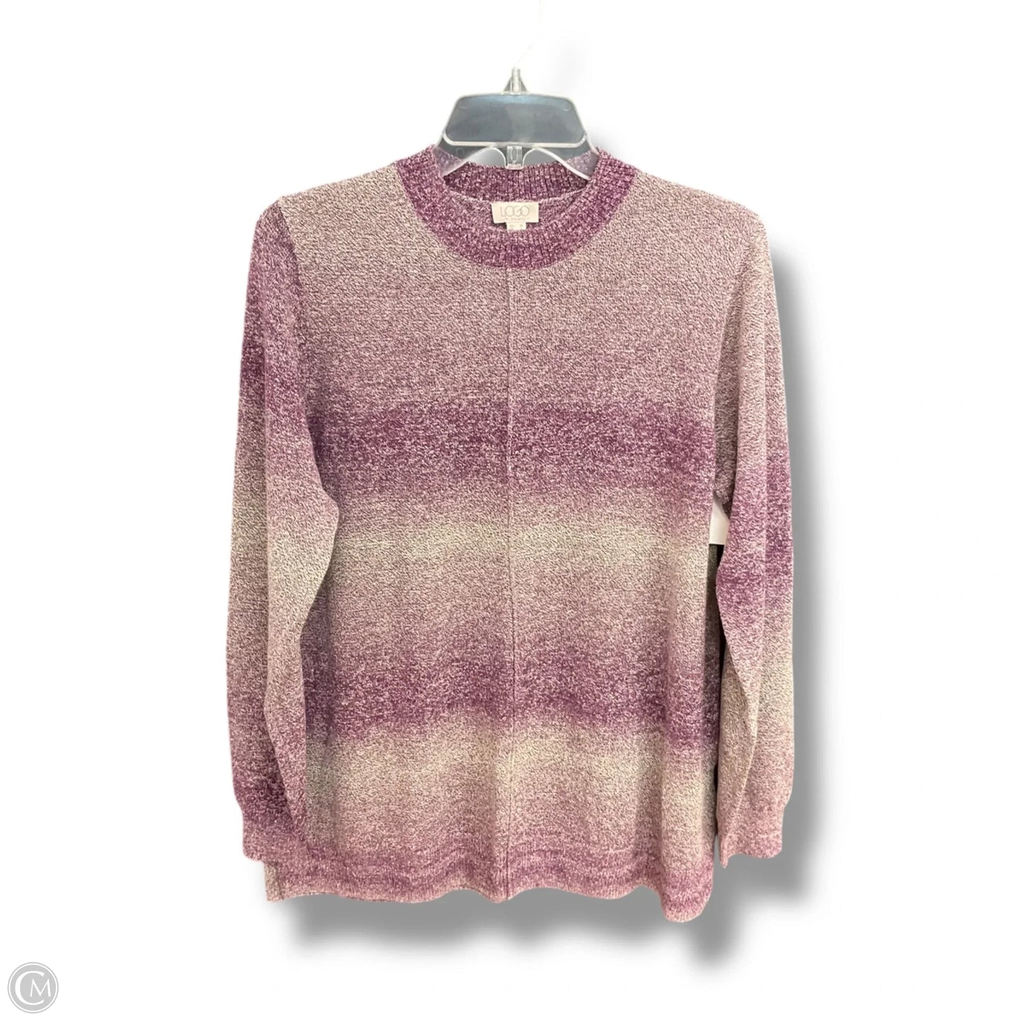 Top Long Sleeve By Logo In Purple, Size: M