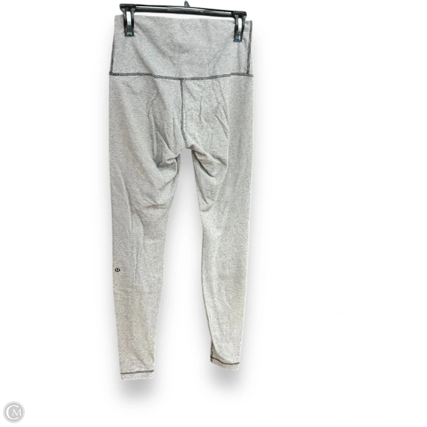 Athletic Leggings By Lululemon In Grey & White, Size: M