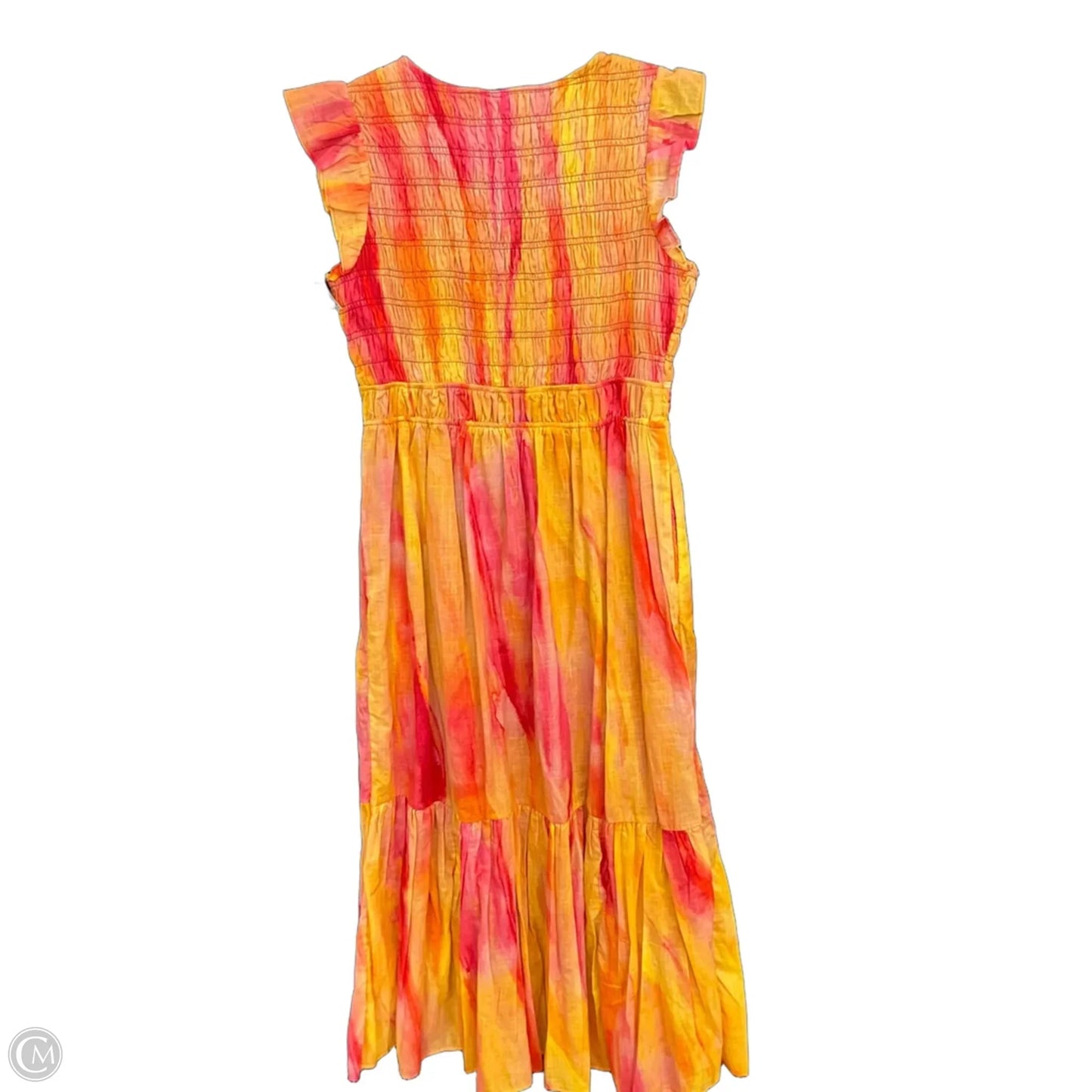 Dress Casual Maxi By Anthropologie In Orange & Yellow, Size: Xs