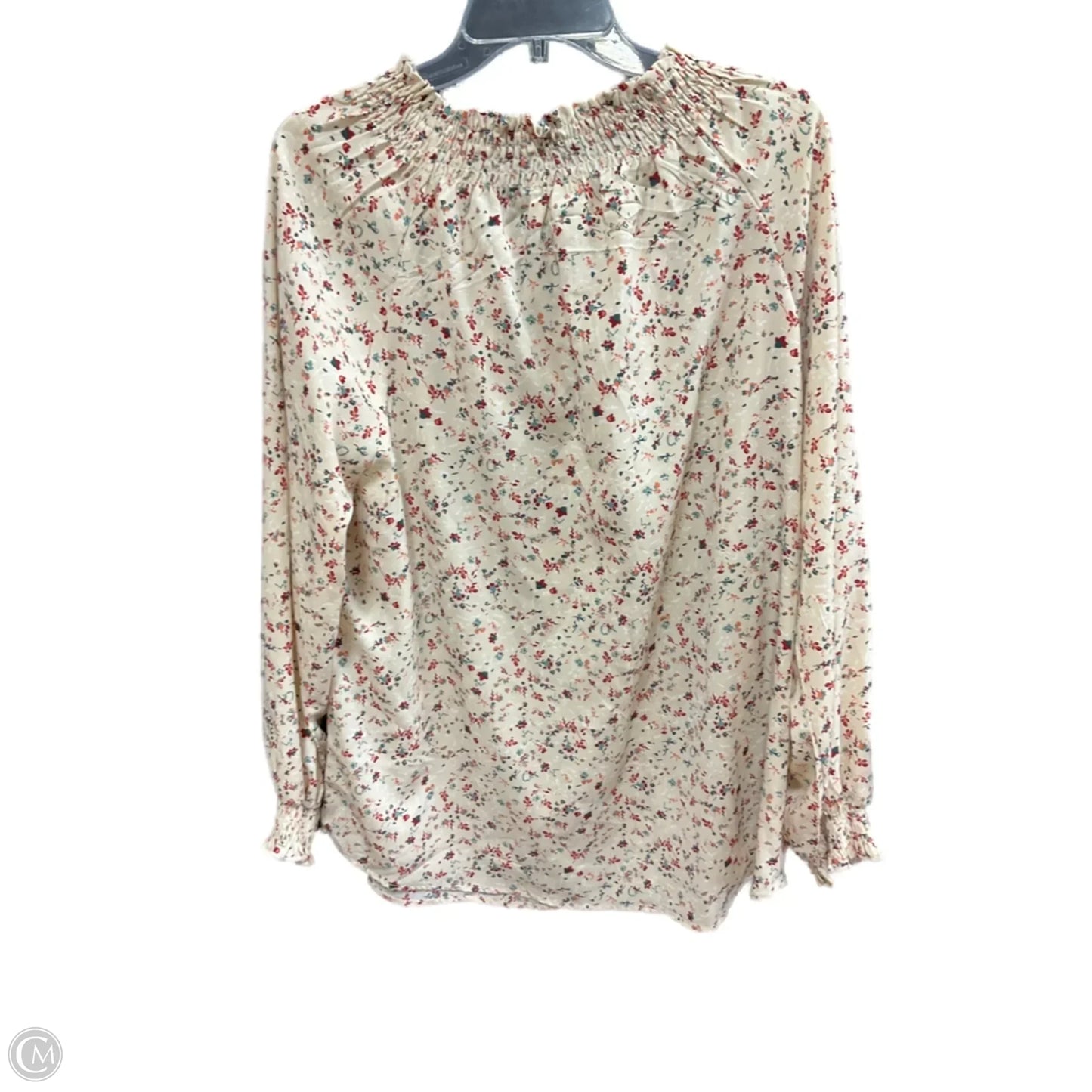 Top Long Sleeve By Cmc In Floral Print, Size: L