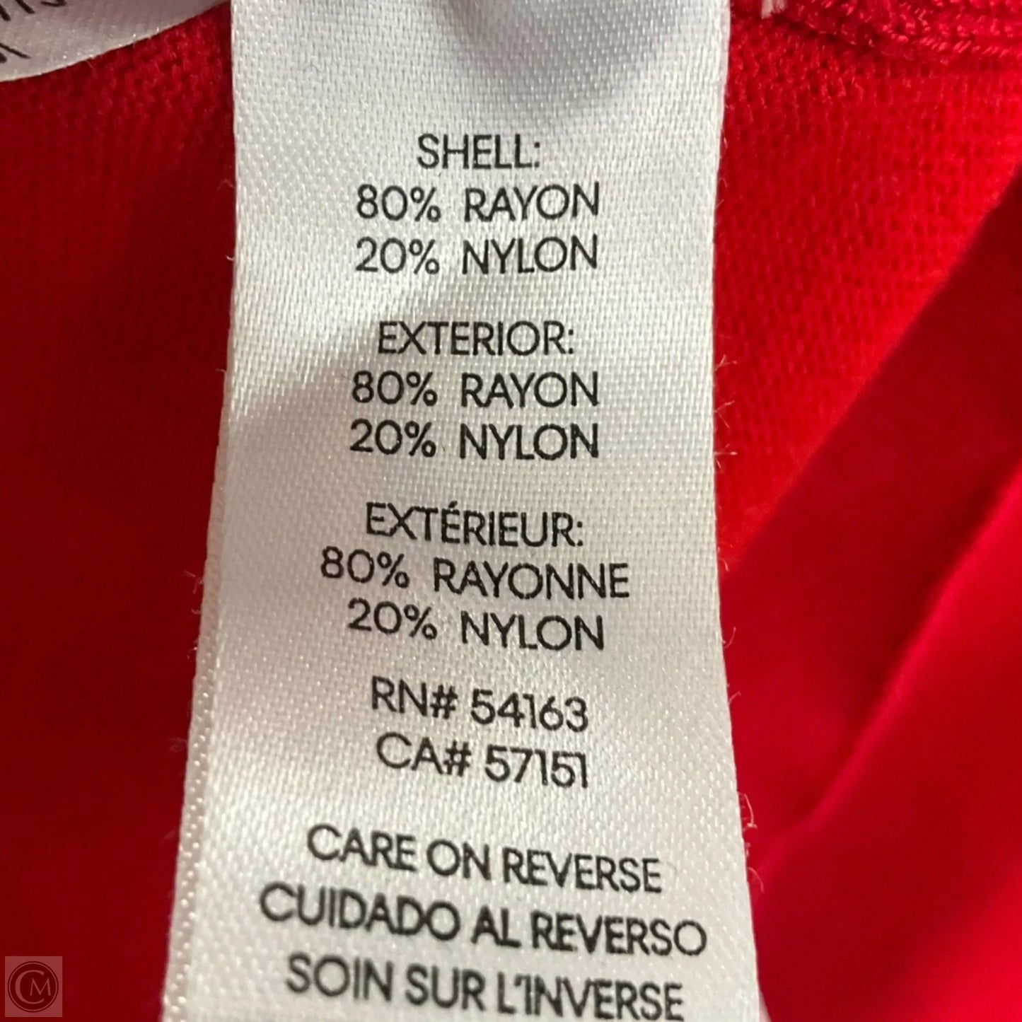 Top Long Sleeve By Calvin Klein In Red, Size: Xl