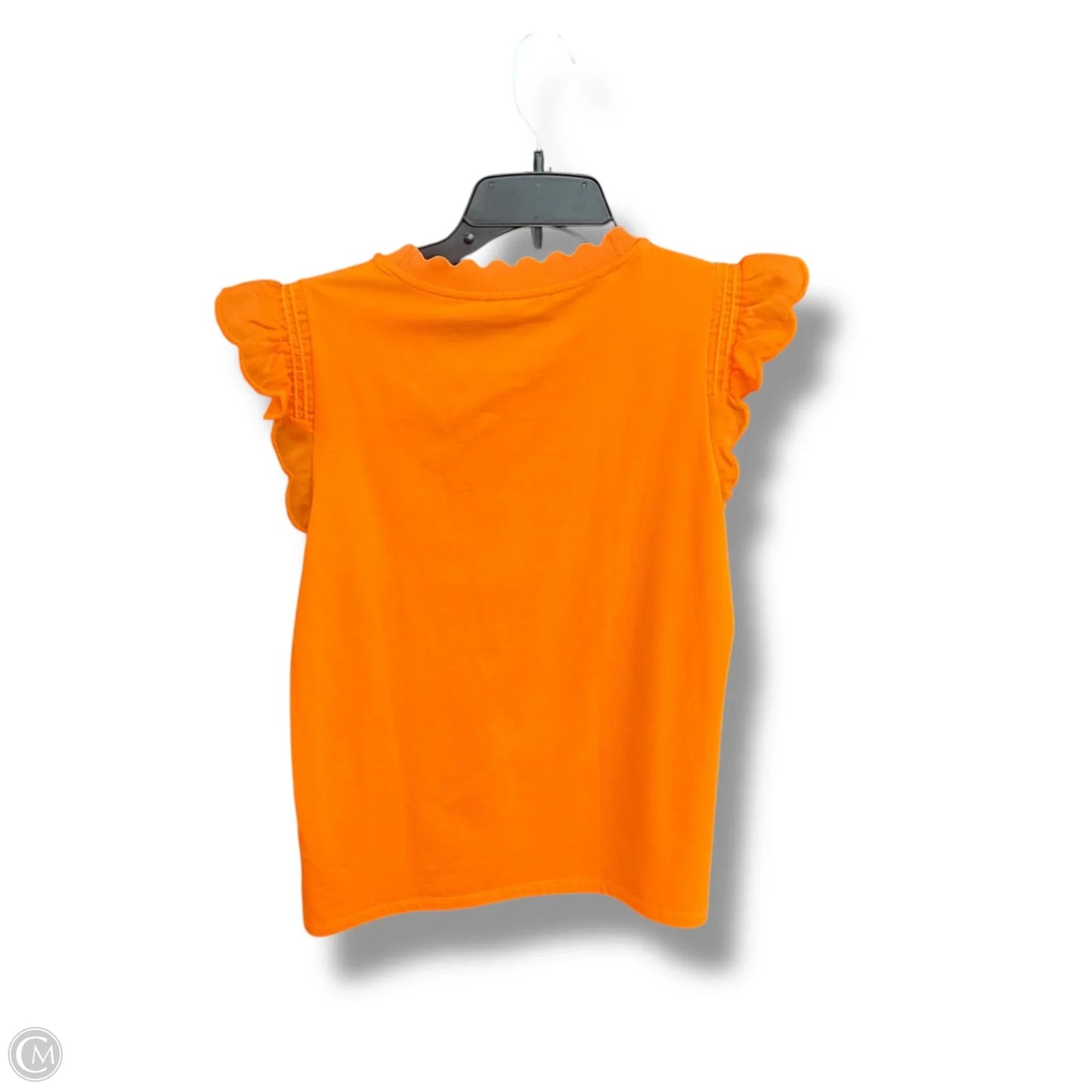 Top Sleeveless Designer By Karl Lagerfeld In Orange, Size: L