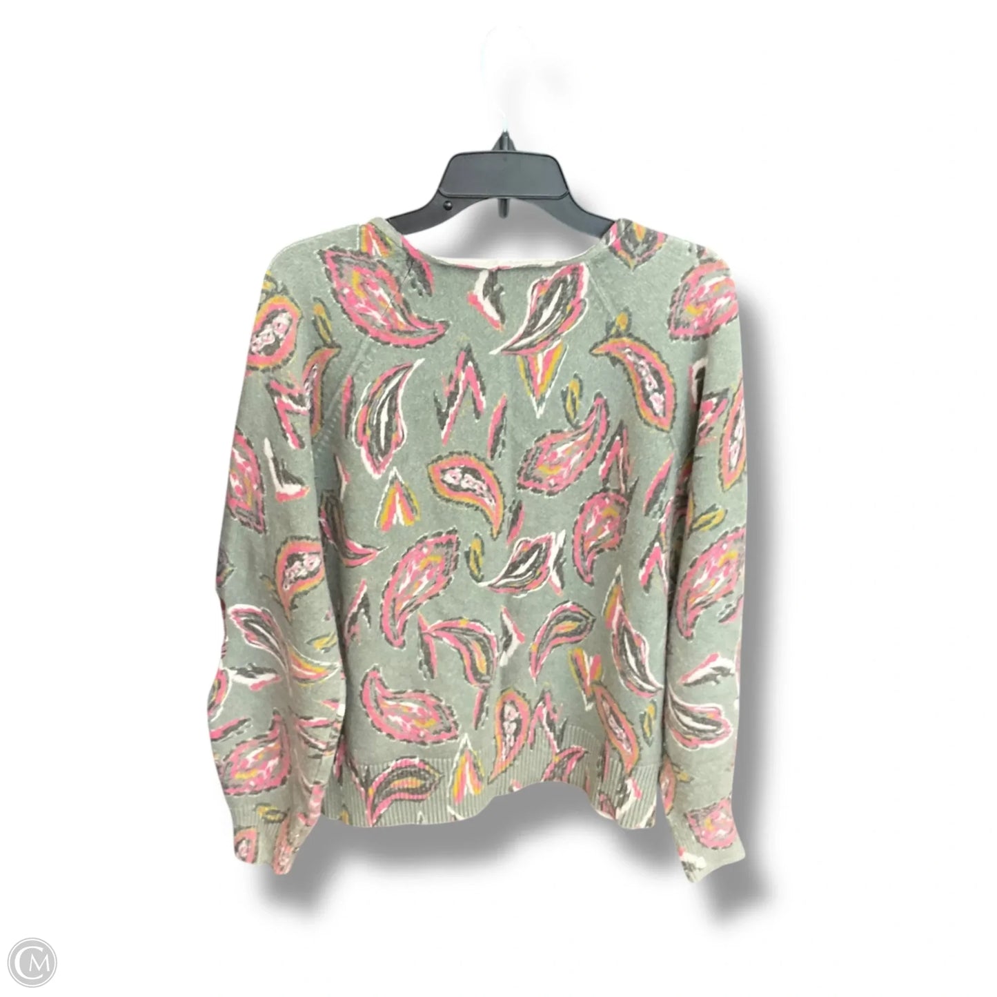 Sweater By Loft In Paisley Print, Size: Xl