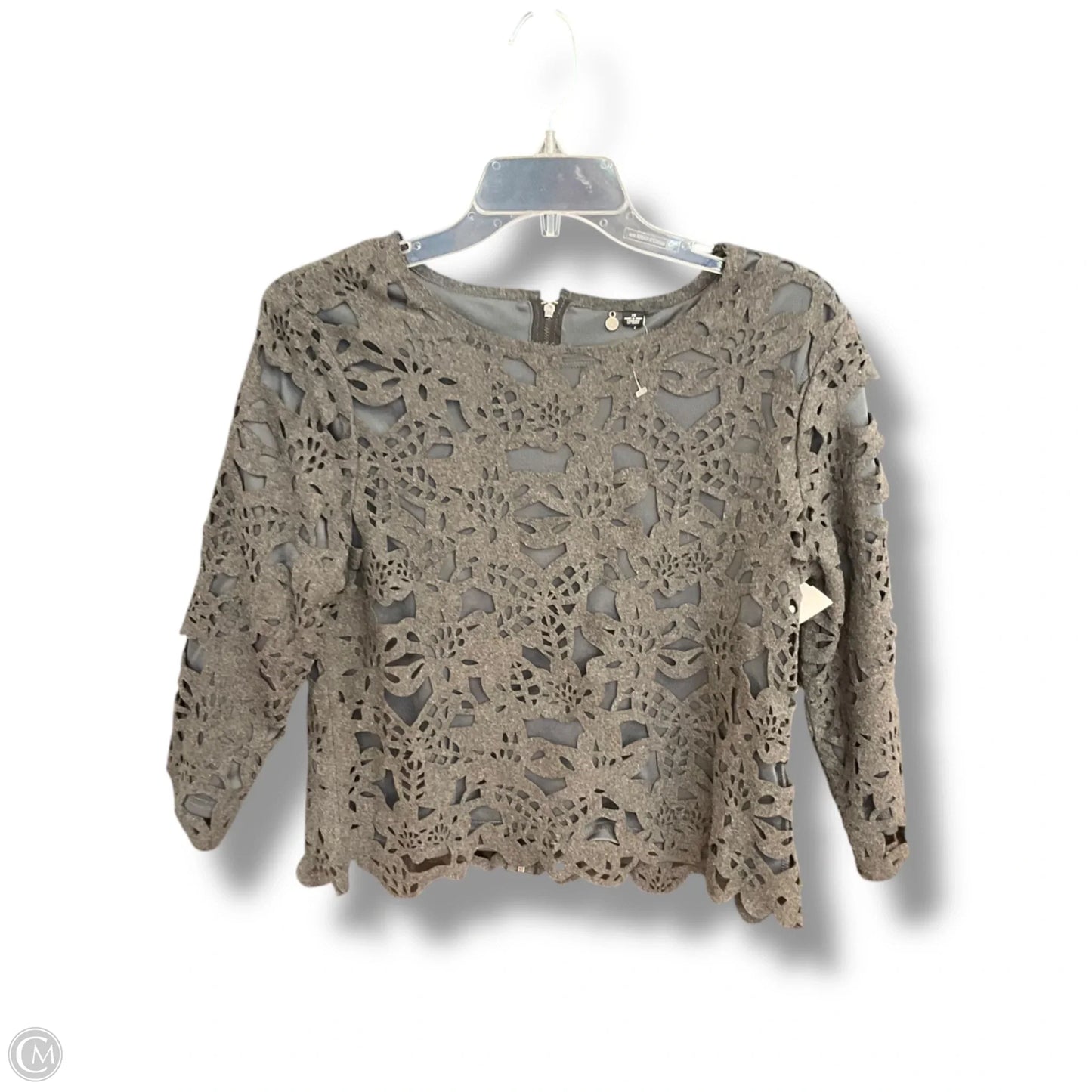 Top Long Sleeve By Anthropologie In Grey, Size: Xs