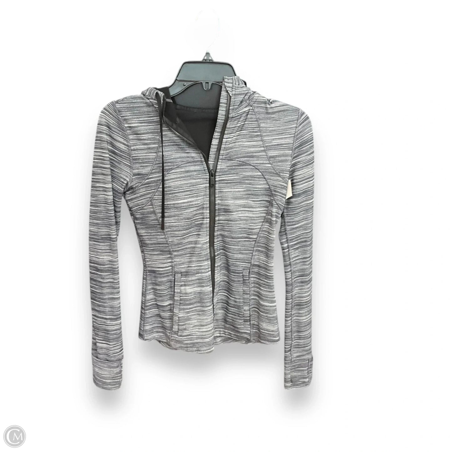 Athletic Jacket By Lululemon In Grey, Size: 4