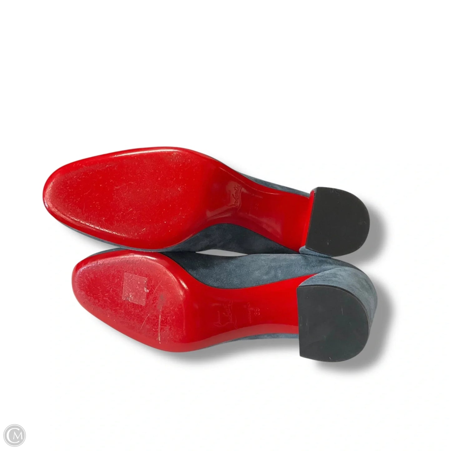 Shoes Luxury Designer By Christian Louboutin In Blue, Size: 8.5