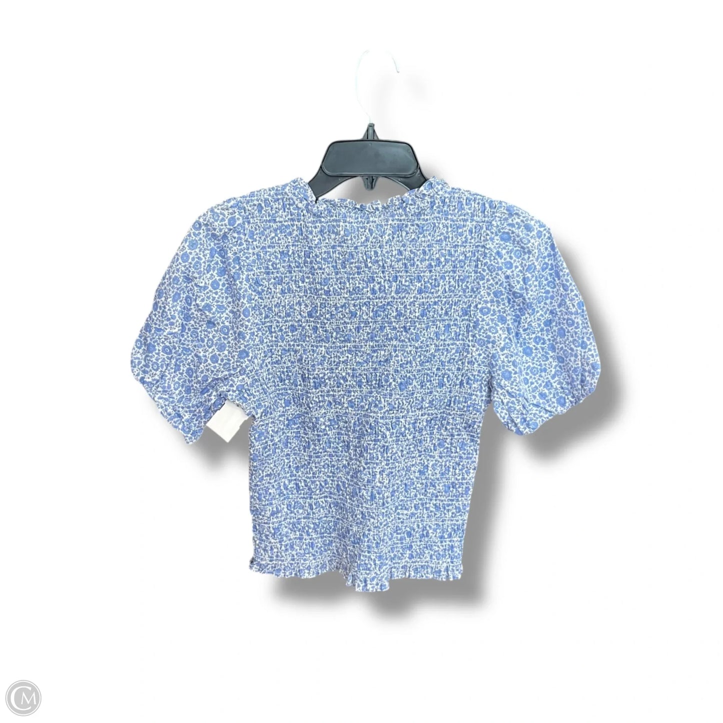 Top Short Sleeve By J. Crew In Blue & White, Size: S