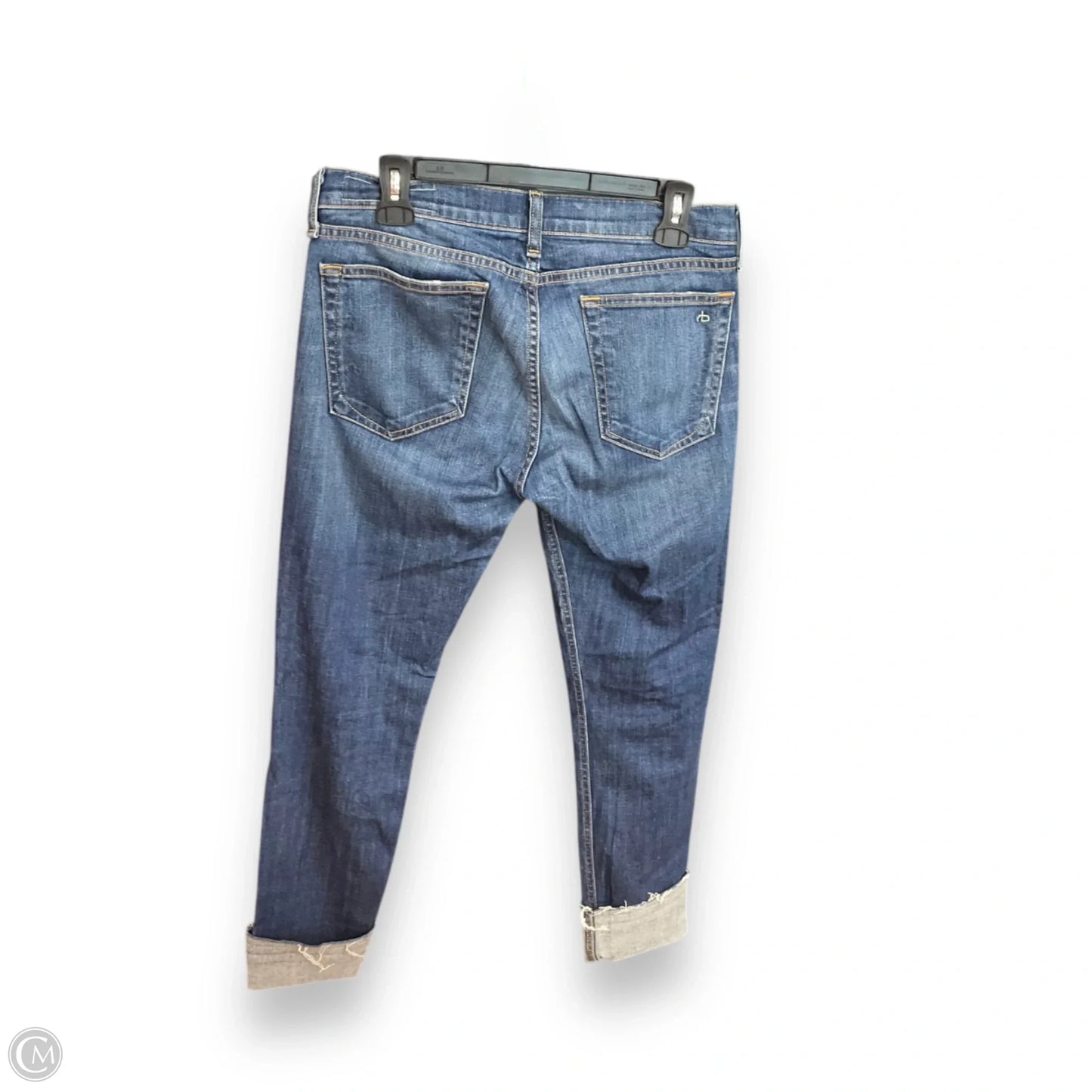 Jeans Straight By Rag & Bones Jeans In Blue Denim, Size: 4