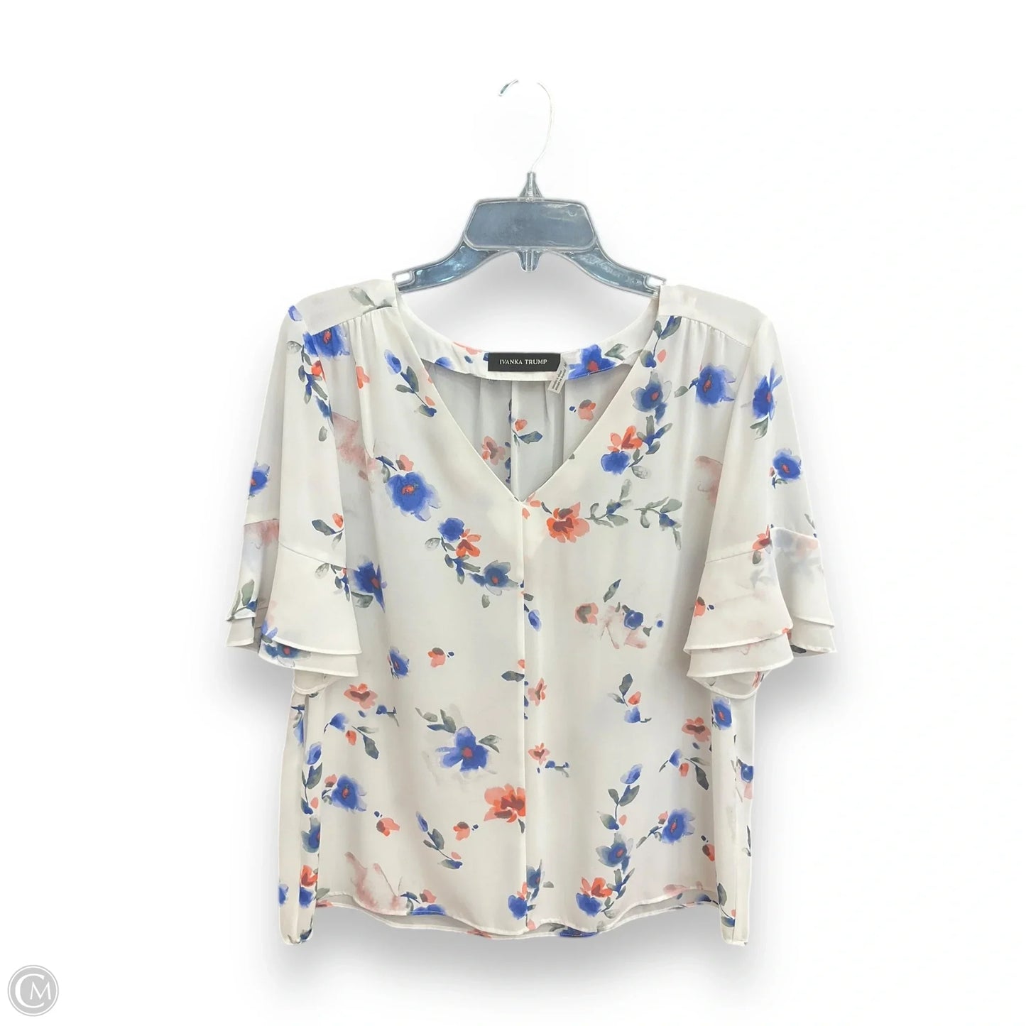 Top Short Sleeve By Ivanka Trump In Floral Print, Size: M