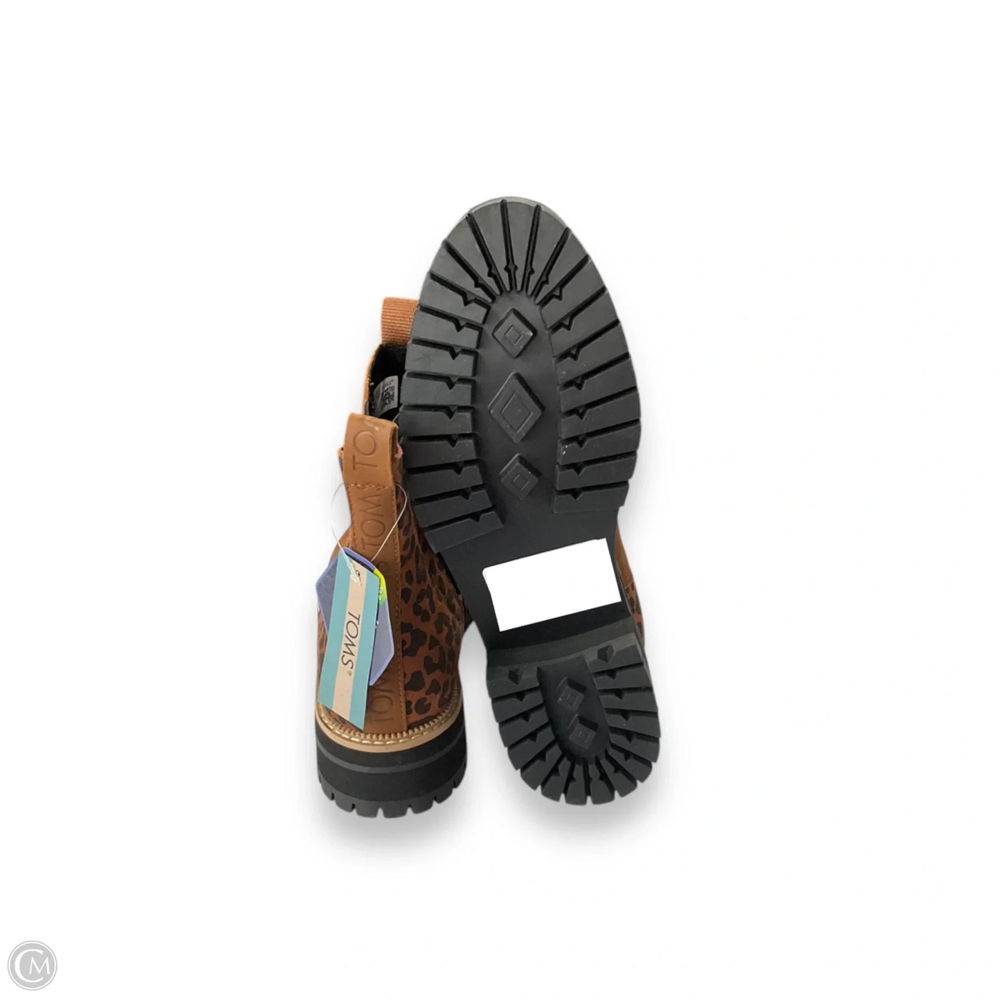 Boots Ankle Flats By Toms In Animal Print, Size: 9.5