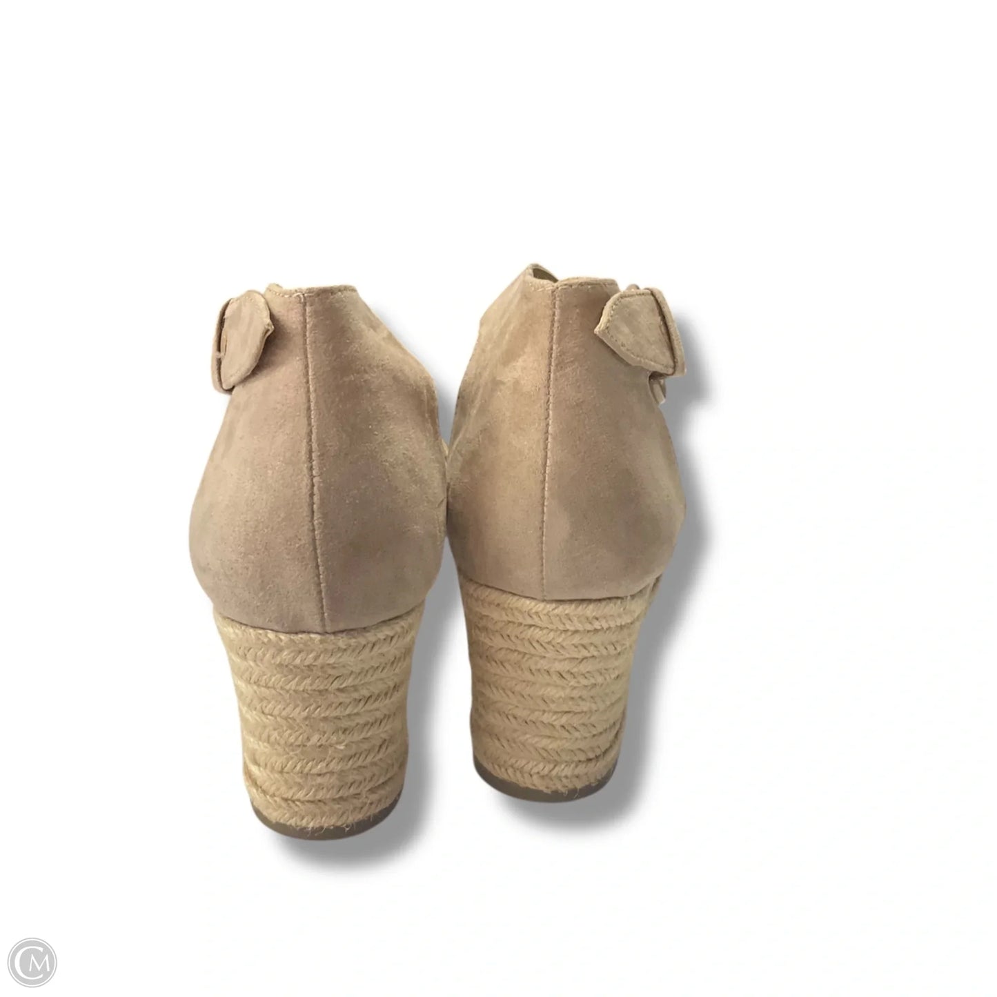 Sandals Heels Wedge By Unisa In Beige, Size: 10