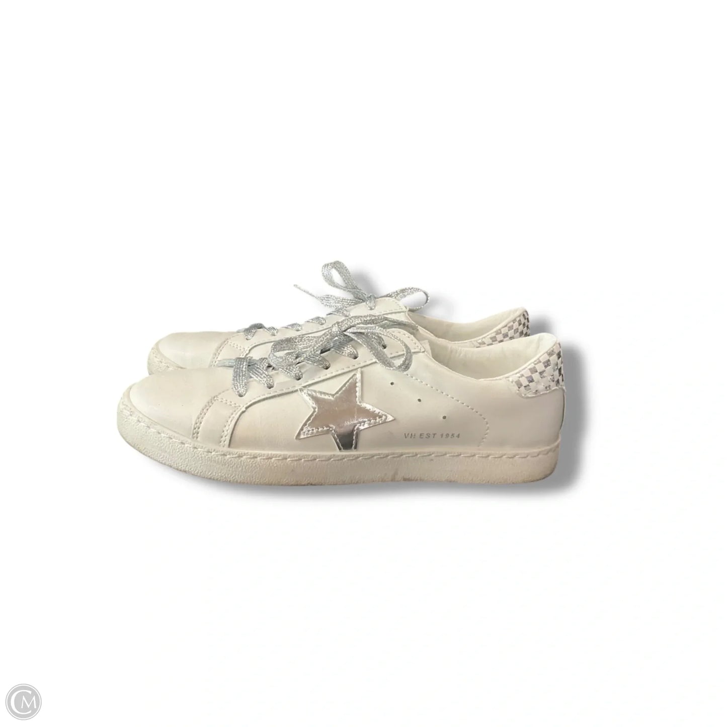 Shoes Sneakers By Vintage Havana In Silver & White, Size: 8