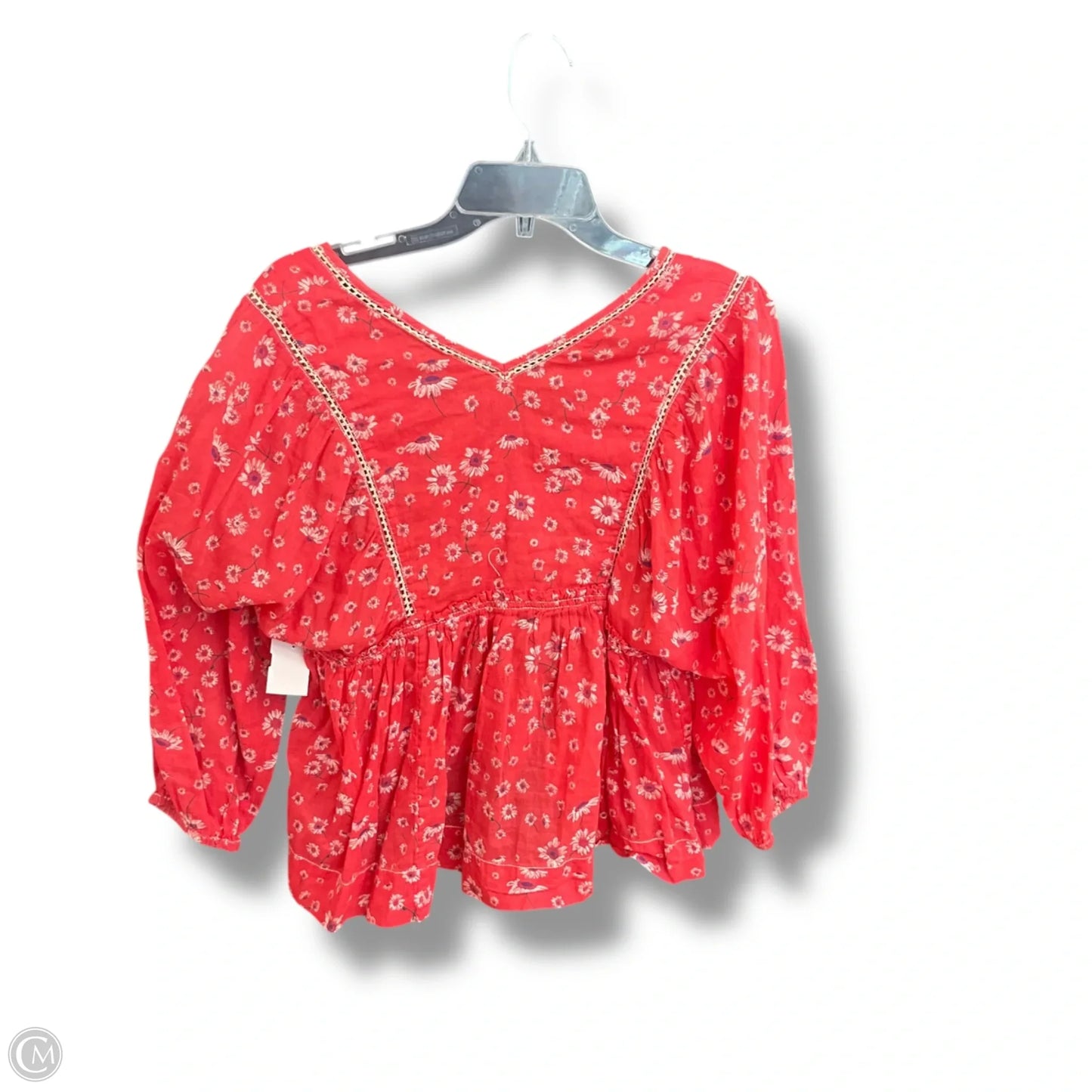 Top 3/4 Sleeve By Free People In Pink, Size: Xs