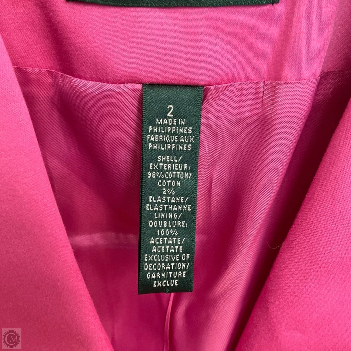 Blazer By Ralph Lauren In Pink, Size: Xs