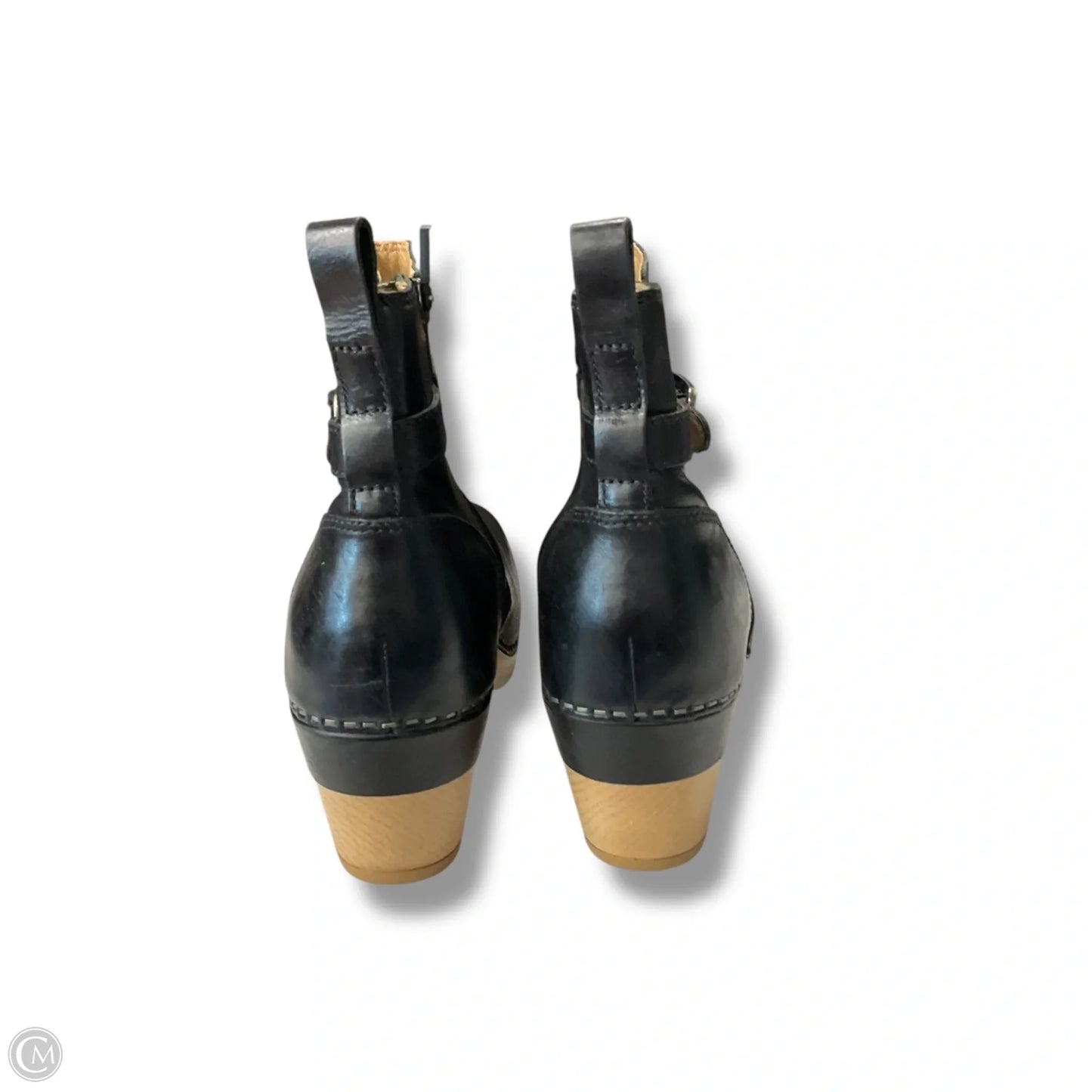 Boots Ankle Heels By Dansko In Black & Tan, Size: 8