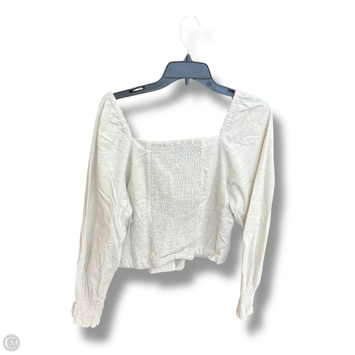 Top Long Sleeve By Madewell In Beige, Size: L