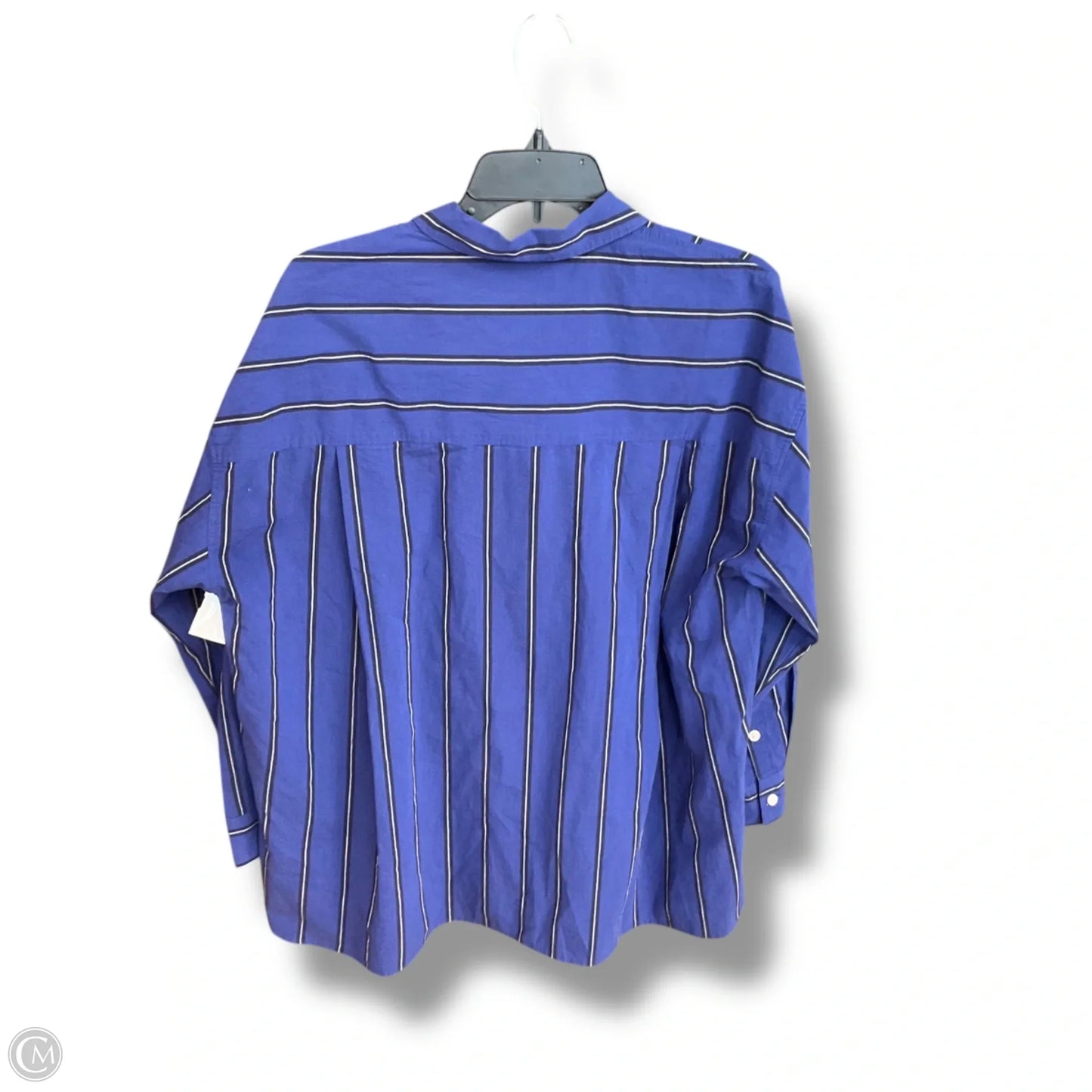 Blouse Long Sleeve By Madewell In Blue, Size: M