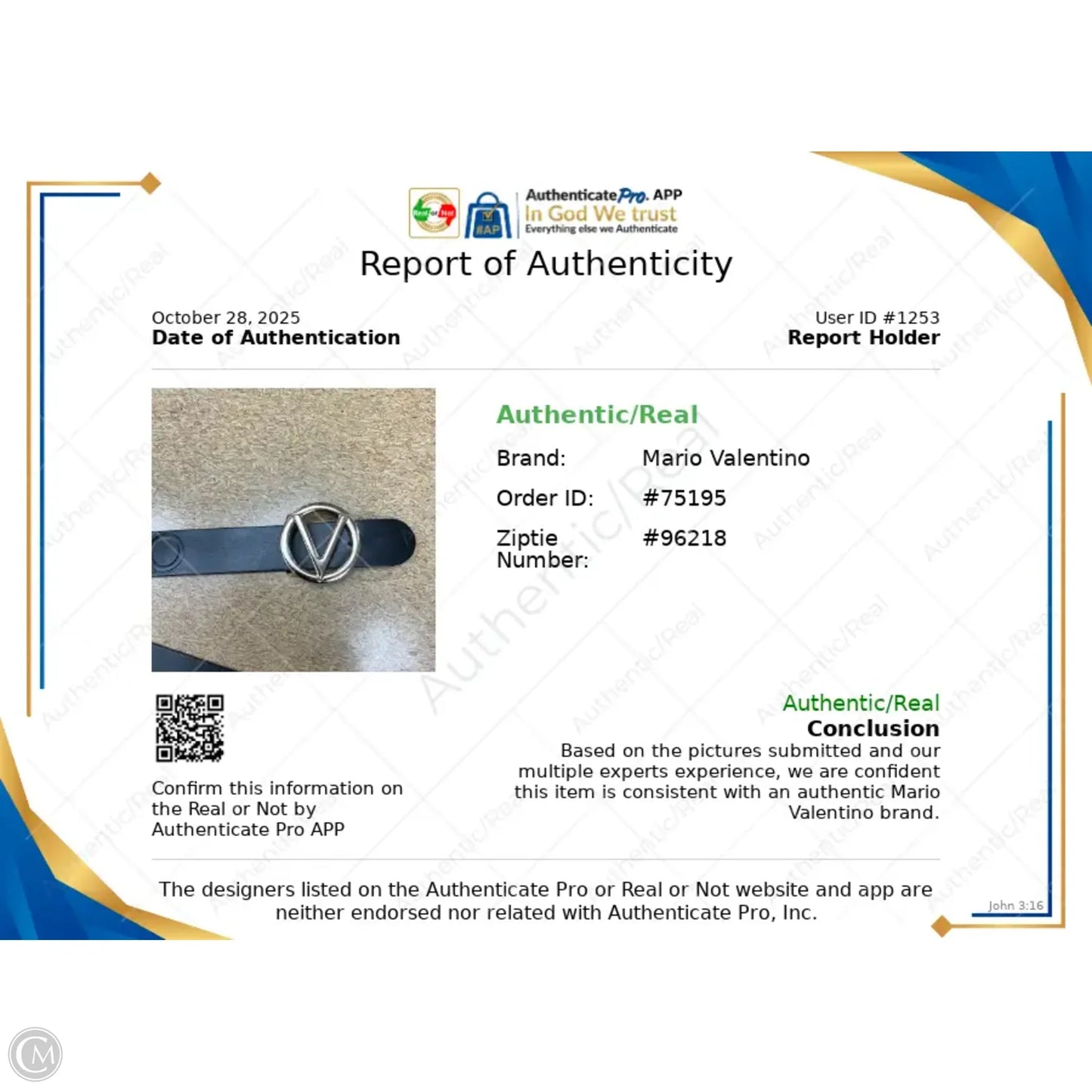 Belt Designer By Valentino-mario, Size: Medium