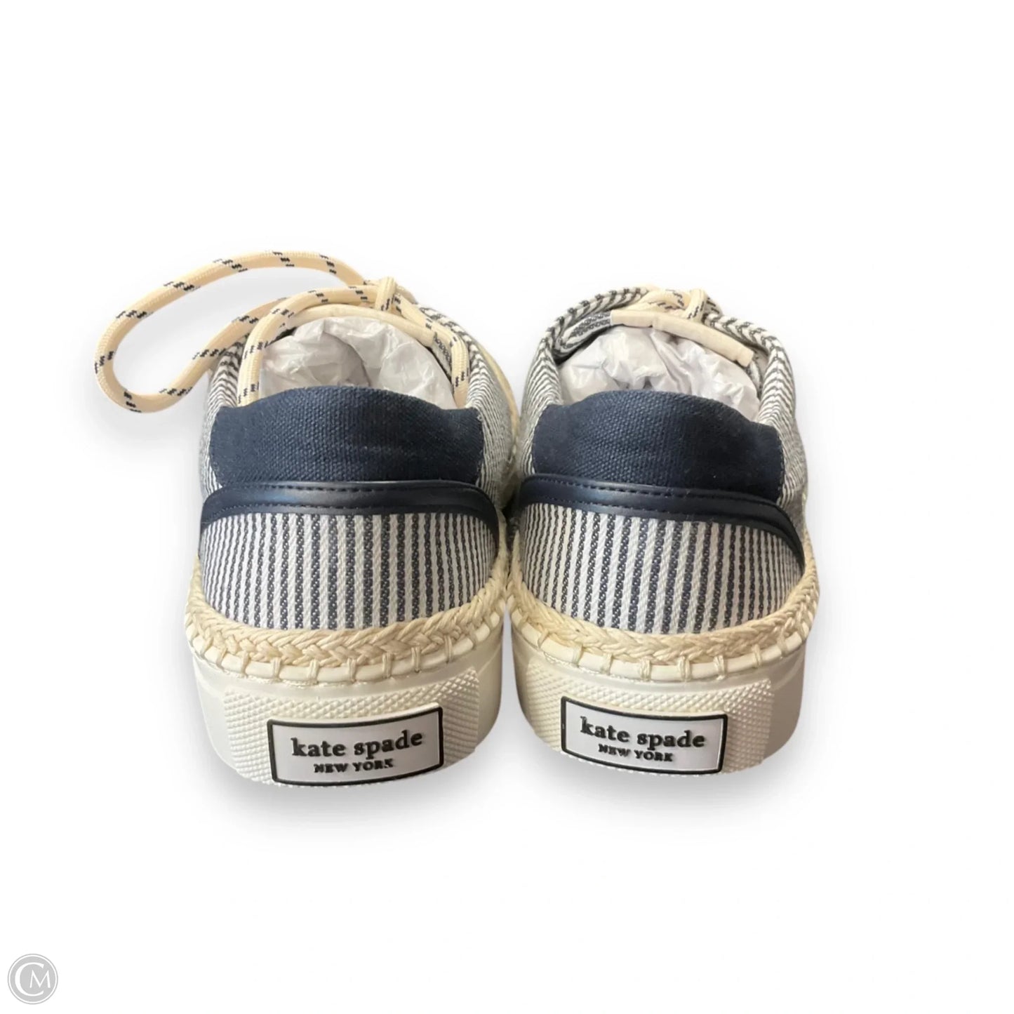 Shoes Designer By Kate Spade In Blue & White, Size: 9
