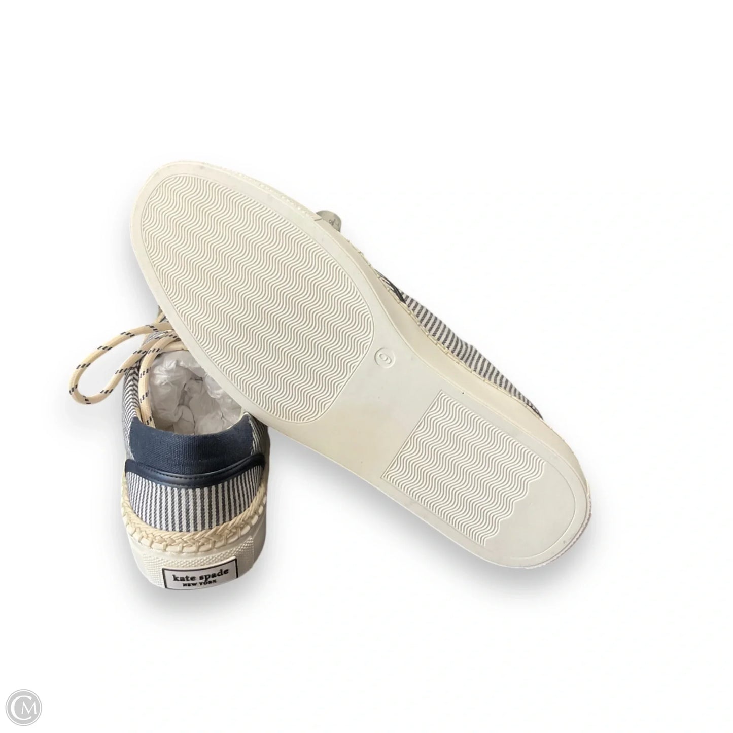Shoes Designer By Kate Spade In Blue & White, Size: 9