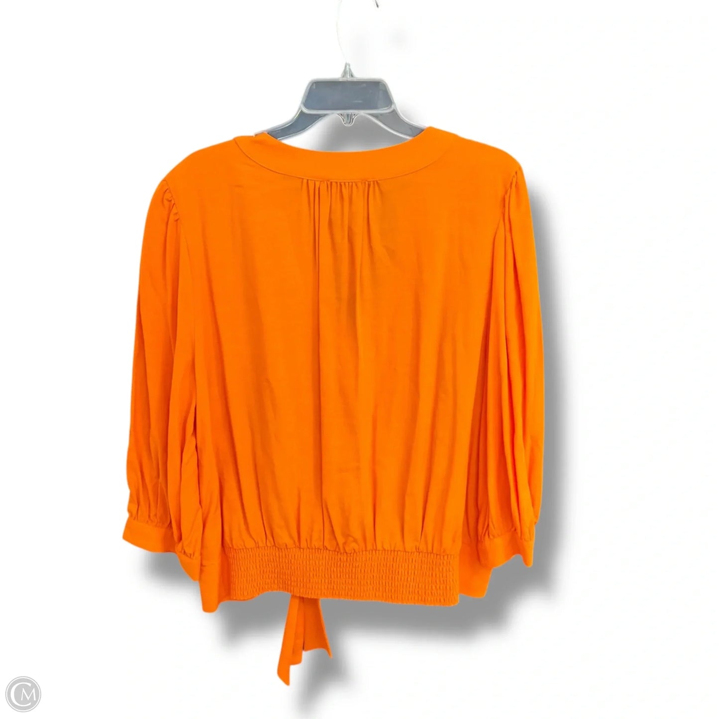 Top Long Sleeve Designer By Karl Lagerfeld In Orange, Size: Xl