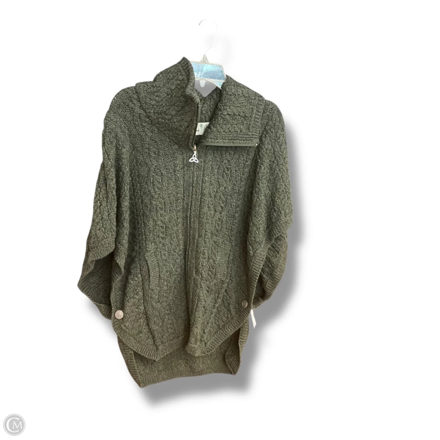 Poncho By Clothes Mentor In Green, Size: S